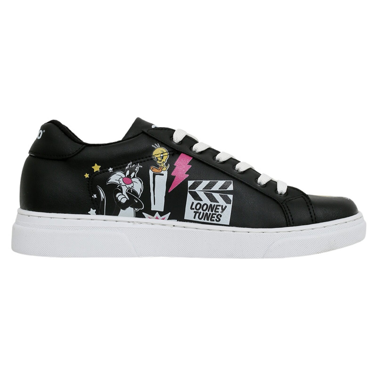 Thumbnail - DOGO Sneaker "Ace Low-Top Sneaker The Wise Owl Black Damen Sneaker, Ace" Handgefertigt