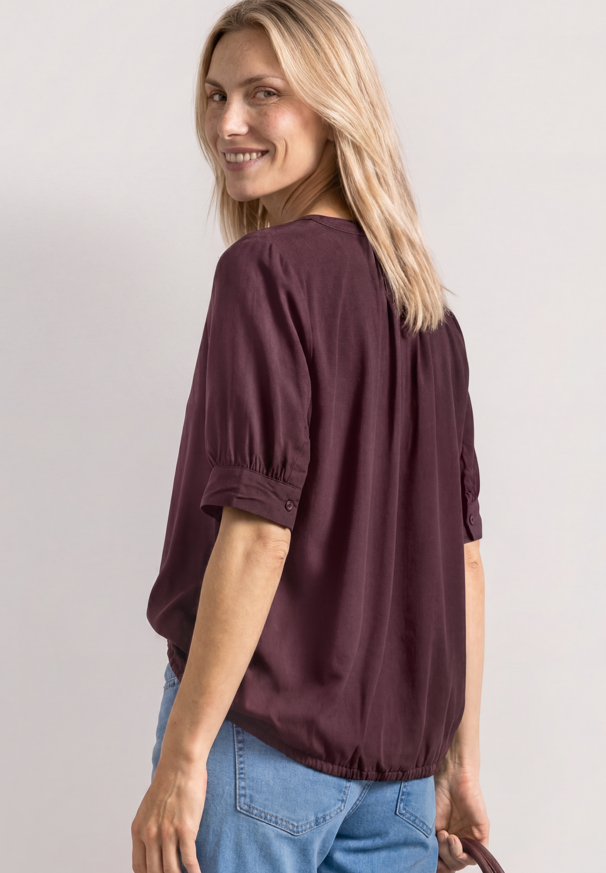 STREET ONE Kurzarmbluse aus softer Viskose