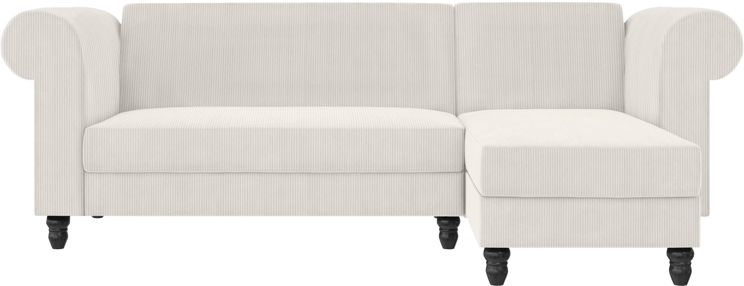 Dorel Home Ecksofa »Felix II, L-Form, Schlafsofa 241cm (Liegefl. 108/195 cm),«, verstellb. Rückenlehne, Recamiere wechselbar, Cord