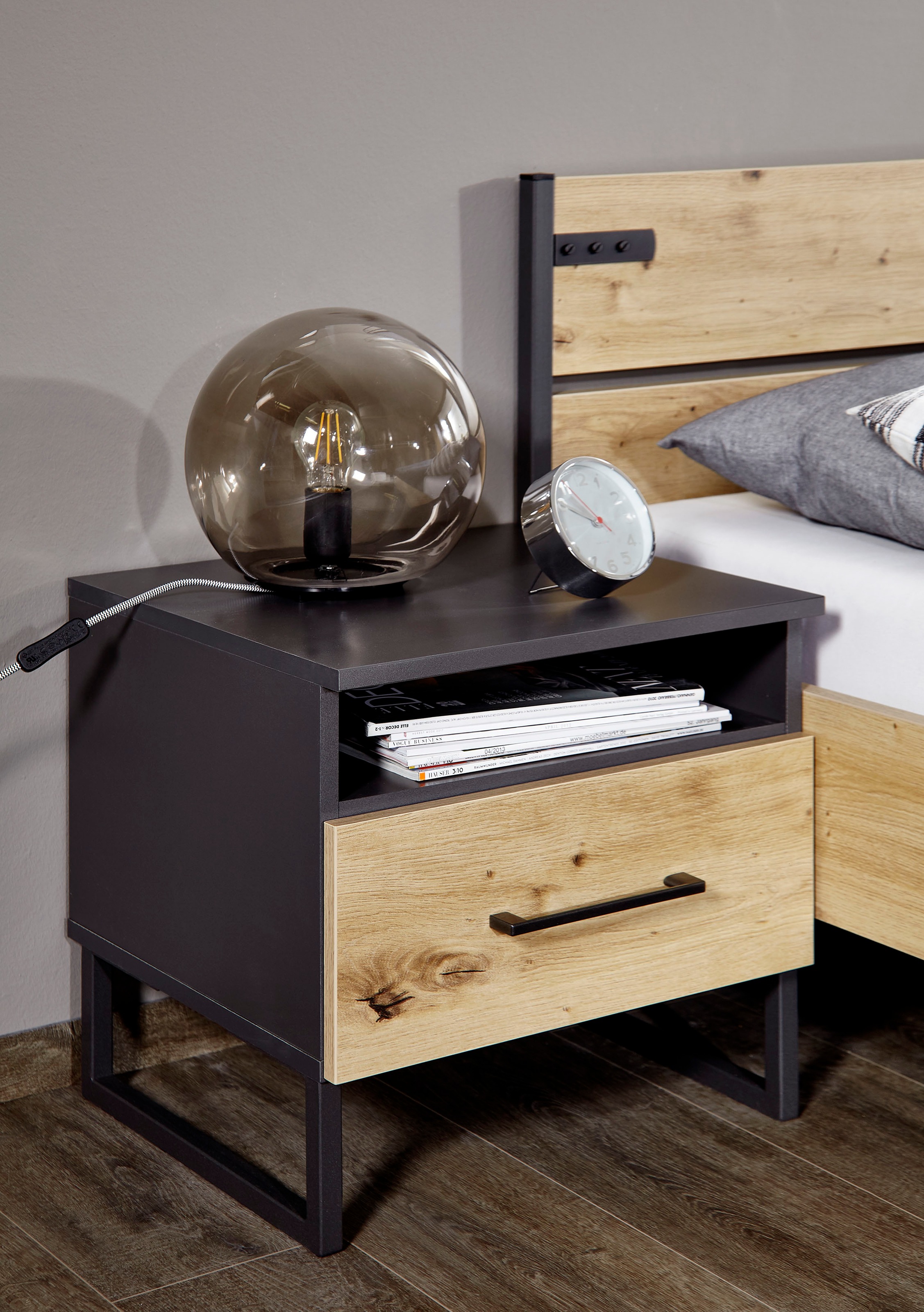 rauch Nachtkommode "Holmes", im Industrial Style, 2-teiliges Set günstig online kaufen