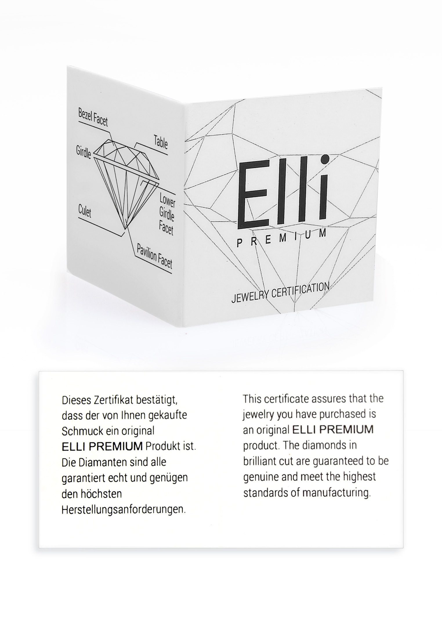 Elli DIAMONDS Paar Ohrstecker »Ohrstecker Kreis Diamant Weiß (0.03ct) 925 Sterling Silber«