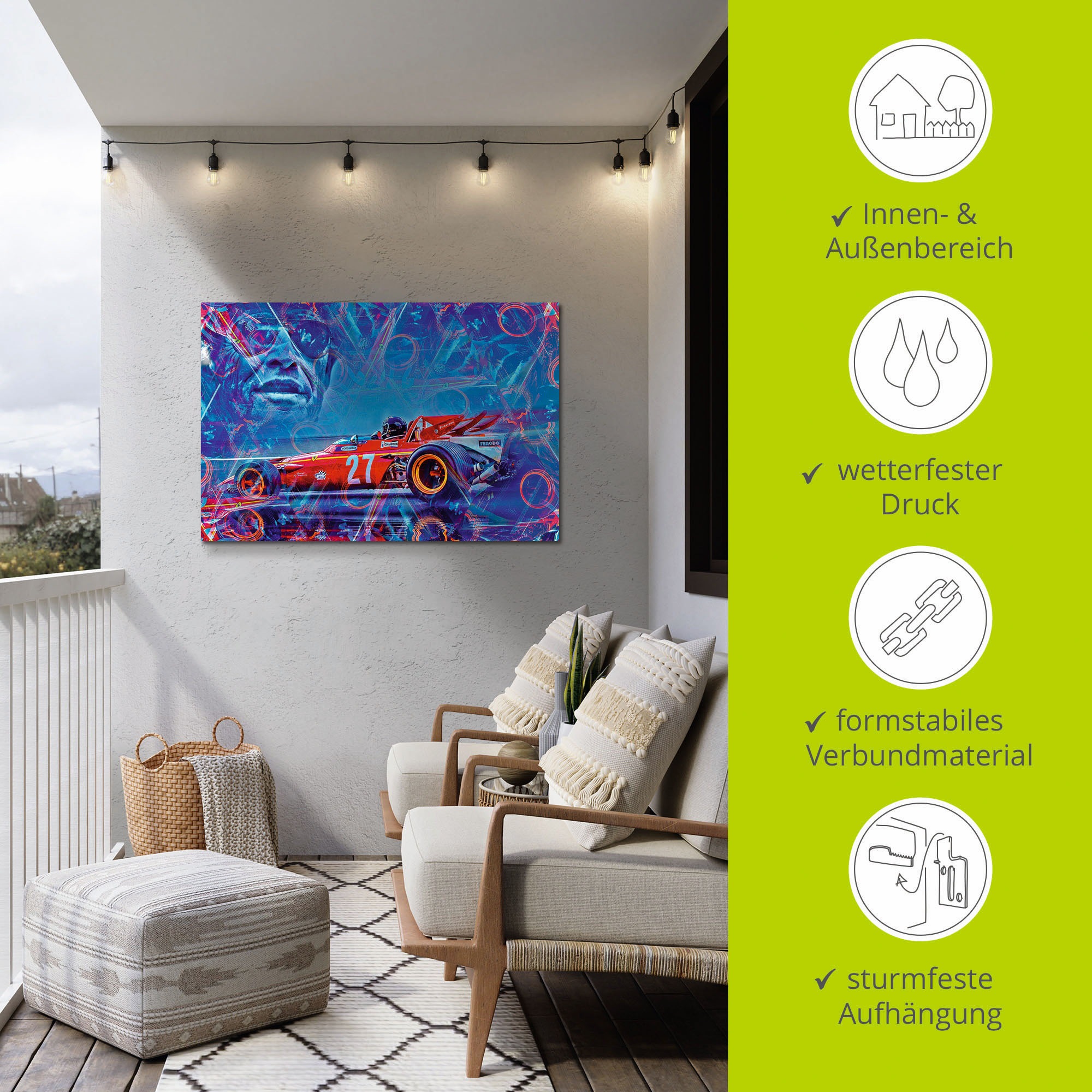 Artland Wandbild »Jacky Ickx«, Auto, (1 St.), als Alubild, Leinwandbild, Wandaufkleber oder Poster in versch. Größen