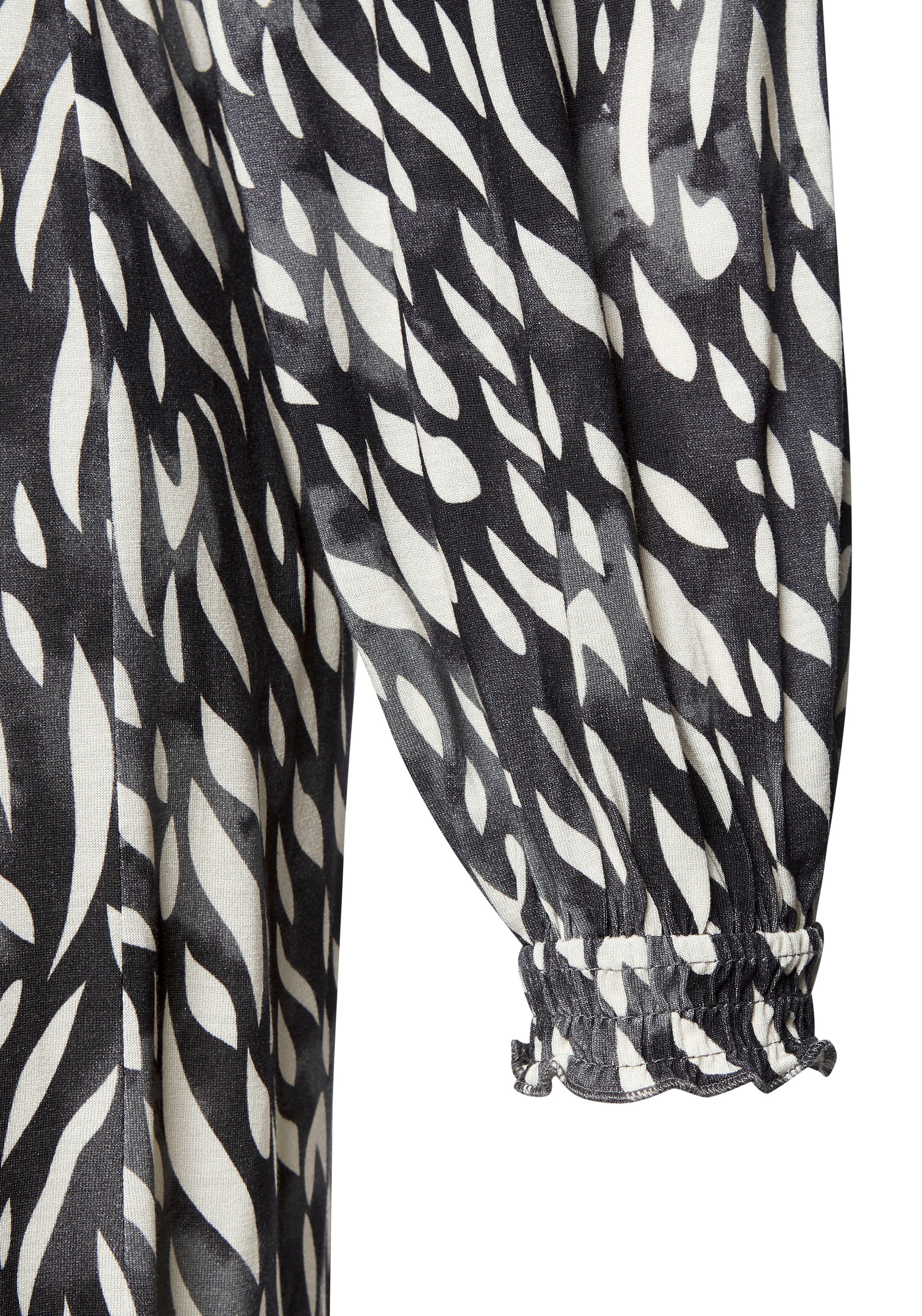 LASCANA Maxikleid, mit seitlichem Schlitz, Jerseykleid im Alloverprint