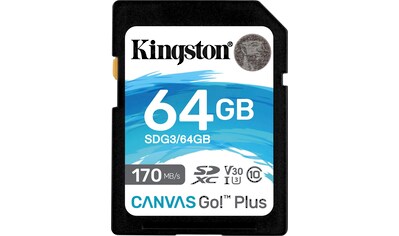 Kingston Speicherkarte »Canvas Go Plus SD 64GB«, (Video Speed Class 30 (V30)/UHS Speed... kaufen