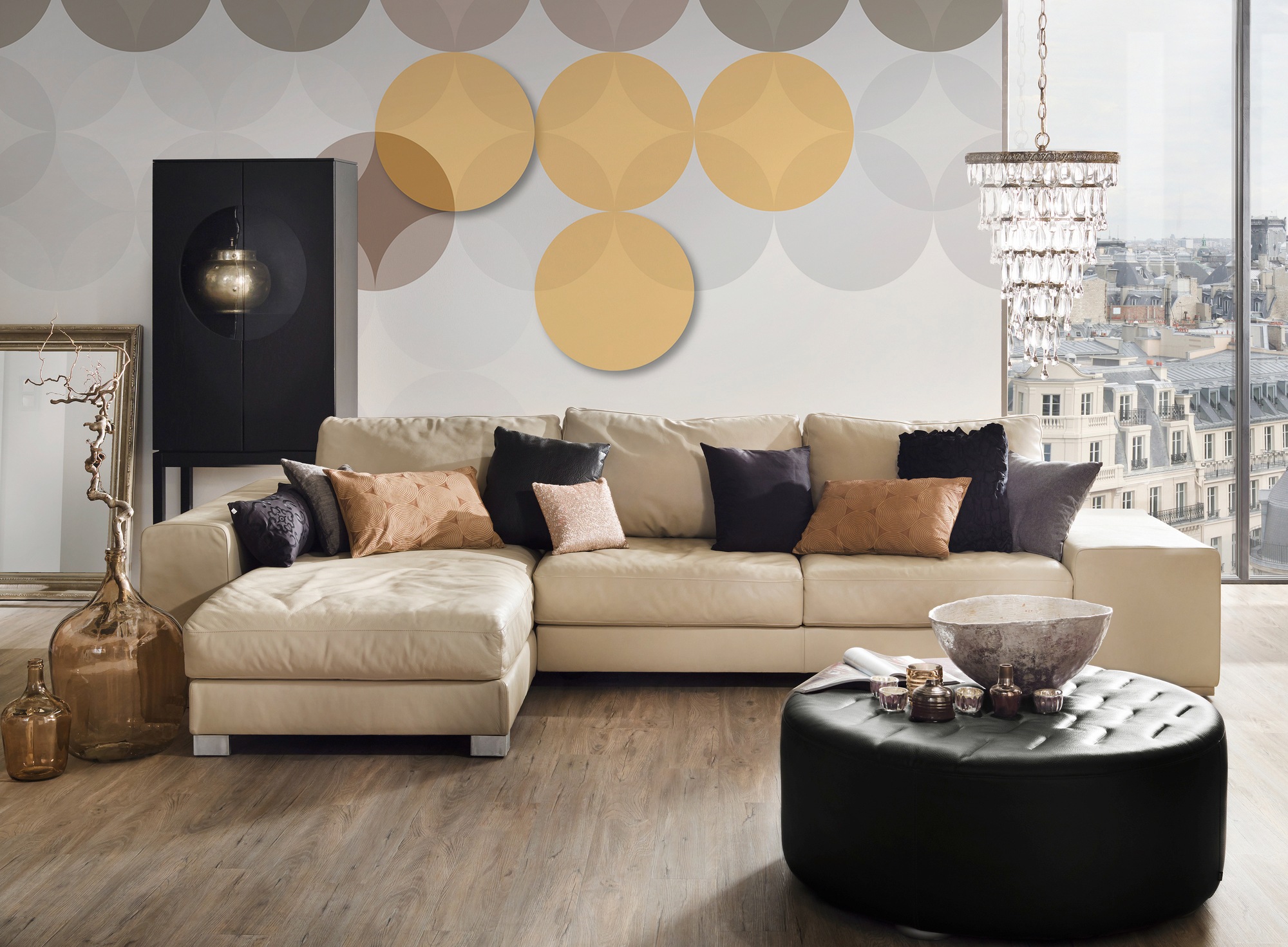 Architects Paper Fototapete »Atelier 47 Circle Pattern 3« Mit Punkten glatt Vlies, Wand, Schräge, Decke