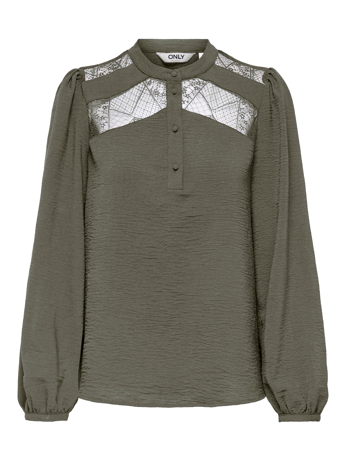 ONLY Langarmbluse "ONLYOHANNA LIFE FR L/S LACE TOP WVN CS" günstig online kaufen