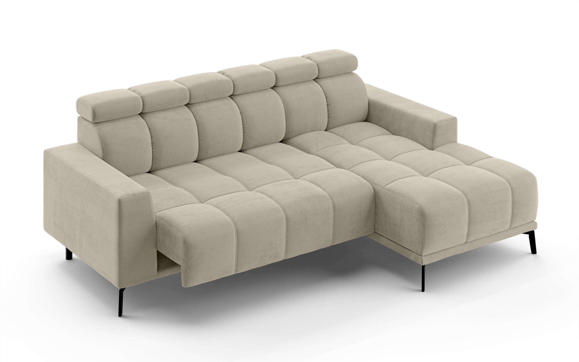 INOSIGN Ecksofa »CAZIE, Designsofa, L-Form, trendige Bubble-Optik,«, L-Form mit Wellenunterfederung, Recamiere rechts/links bestellbar