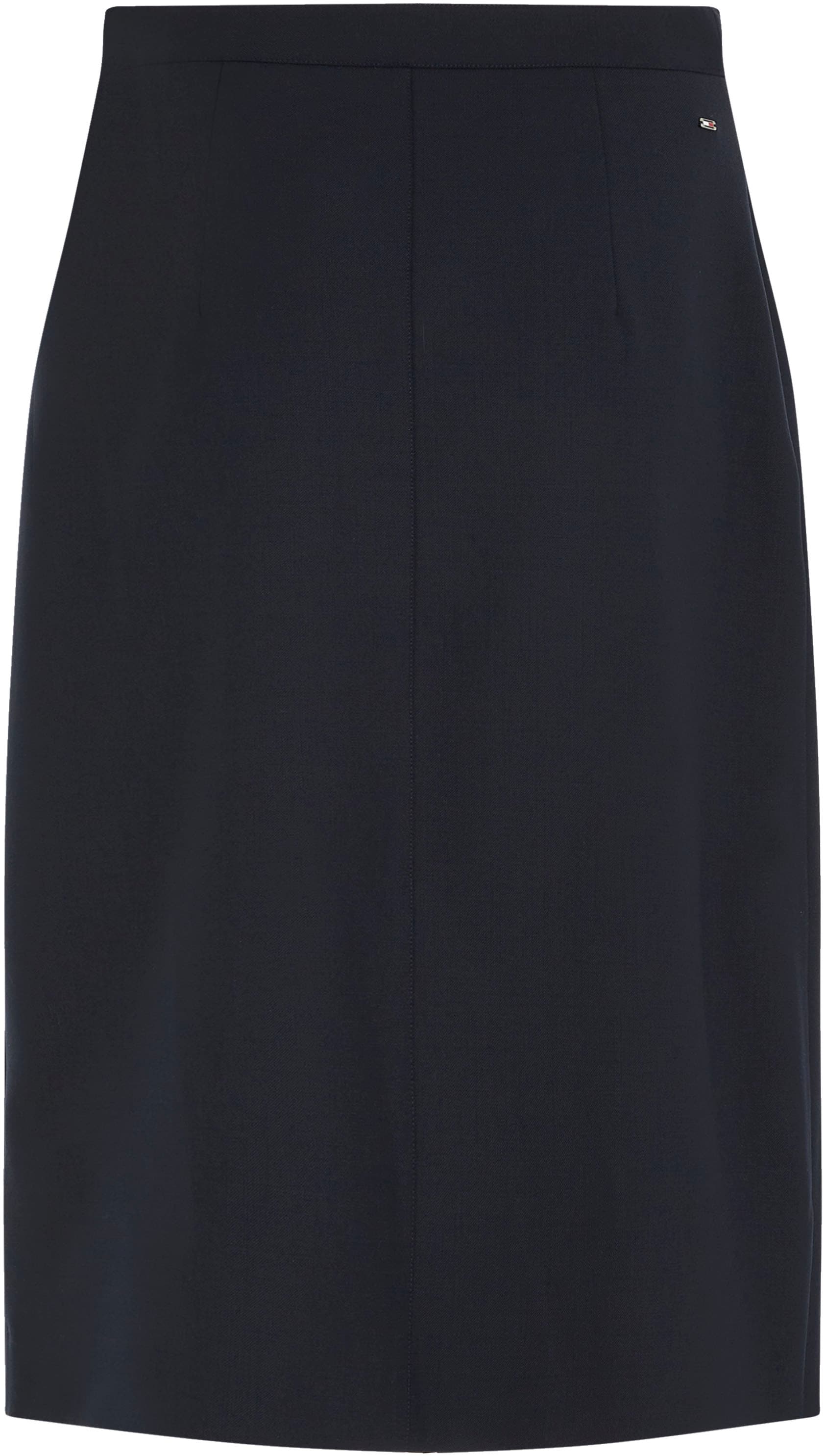 Tommy Hilfiger Webrock »GOLD BUTTON MIDI SKIRT«, Webrock mit Wickel-Design