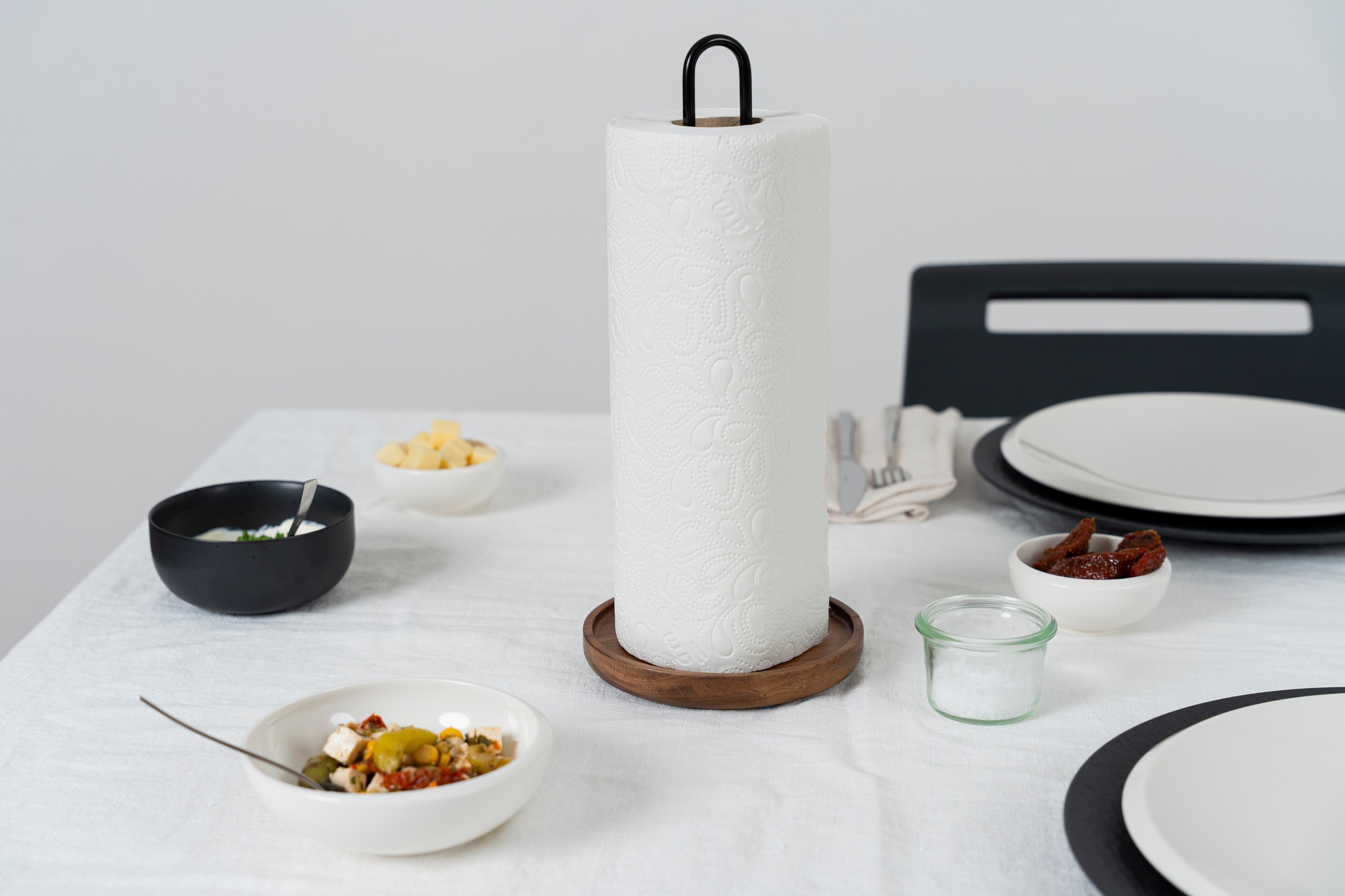 Thumbnail - Continenta Küchenrollenhalter "Akazie, Ø 14 x 31,6 cm"