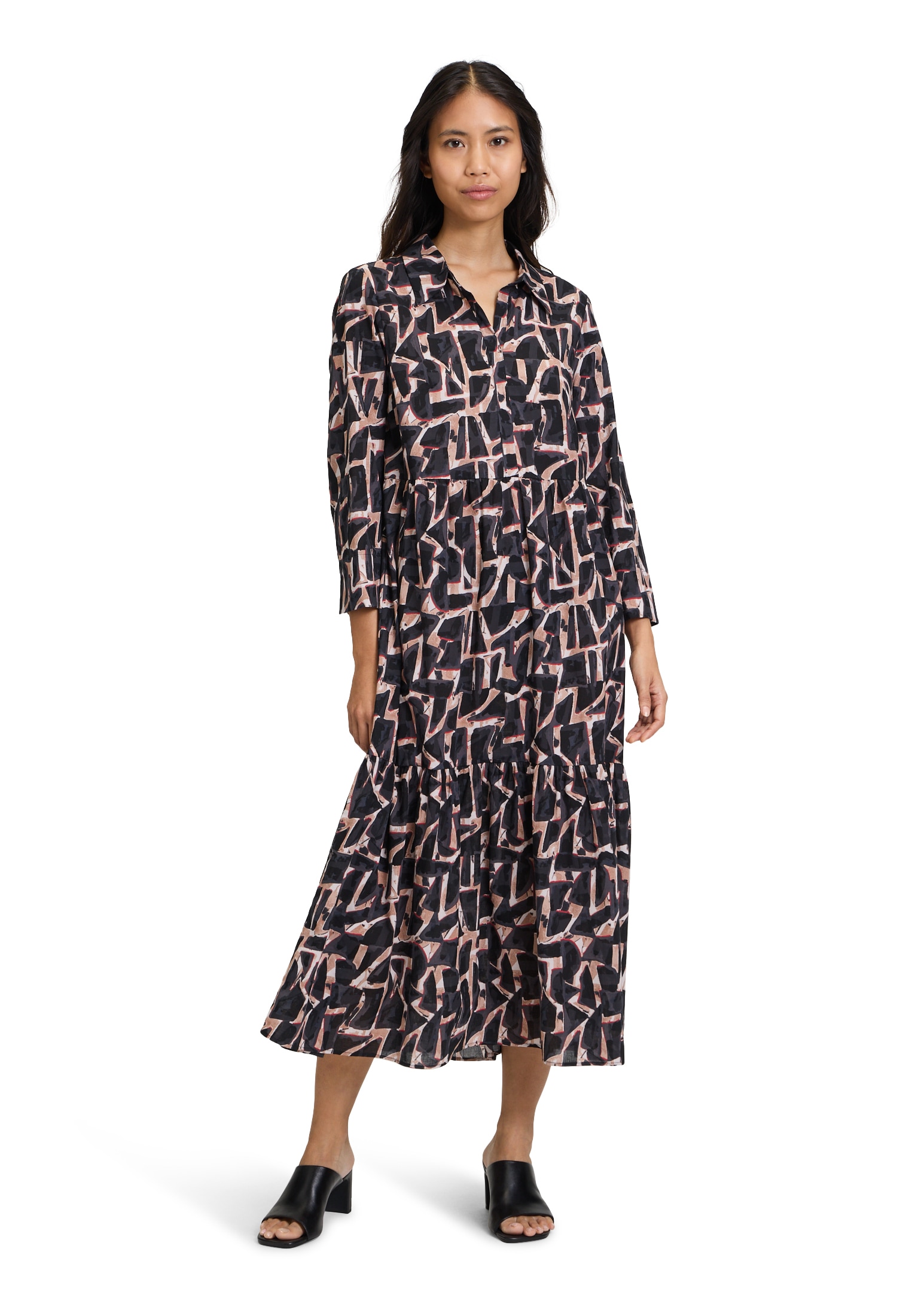 Betty&Co Sommerkleid "Damen Stufenkleid mit Print" Ohne Tasche Druck günstig online kaufen