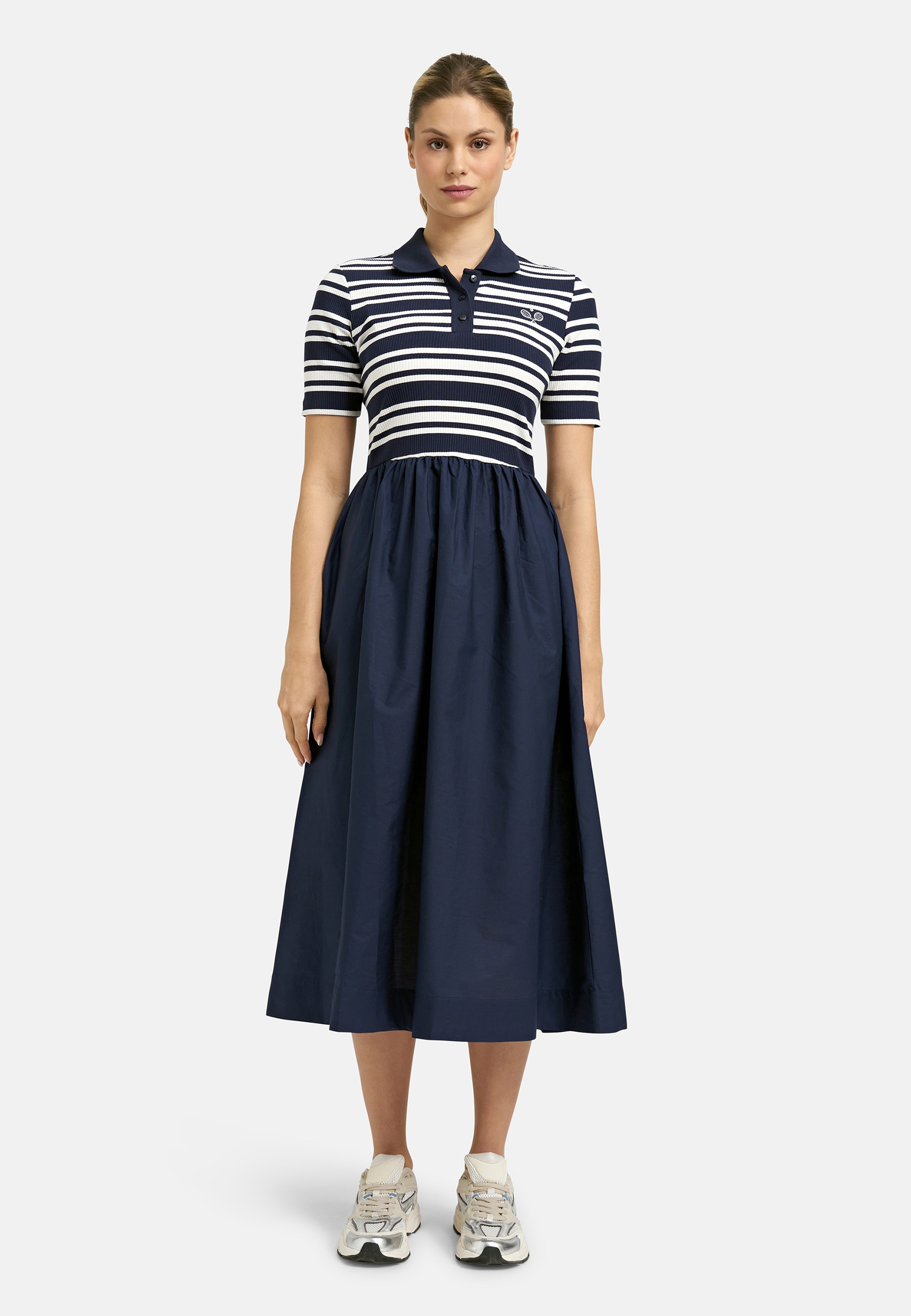 Smith & Soul Sommerkleid Ohne Taschen mit Polo-Kragen und kurzer Knopfleiste