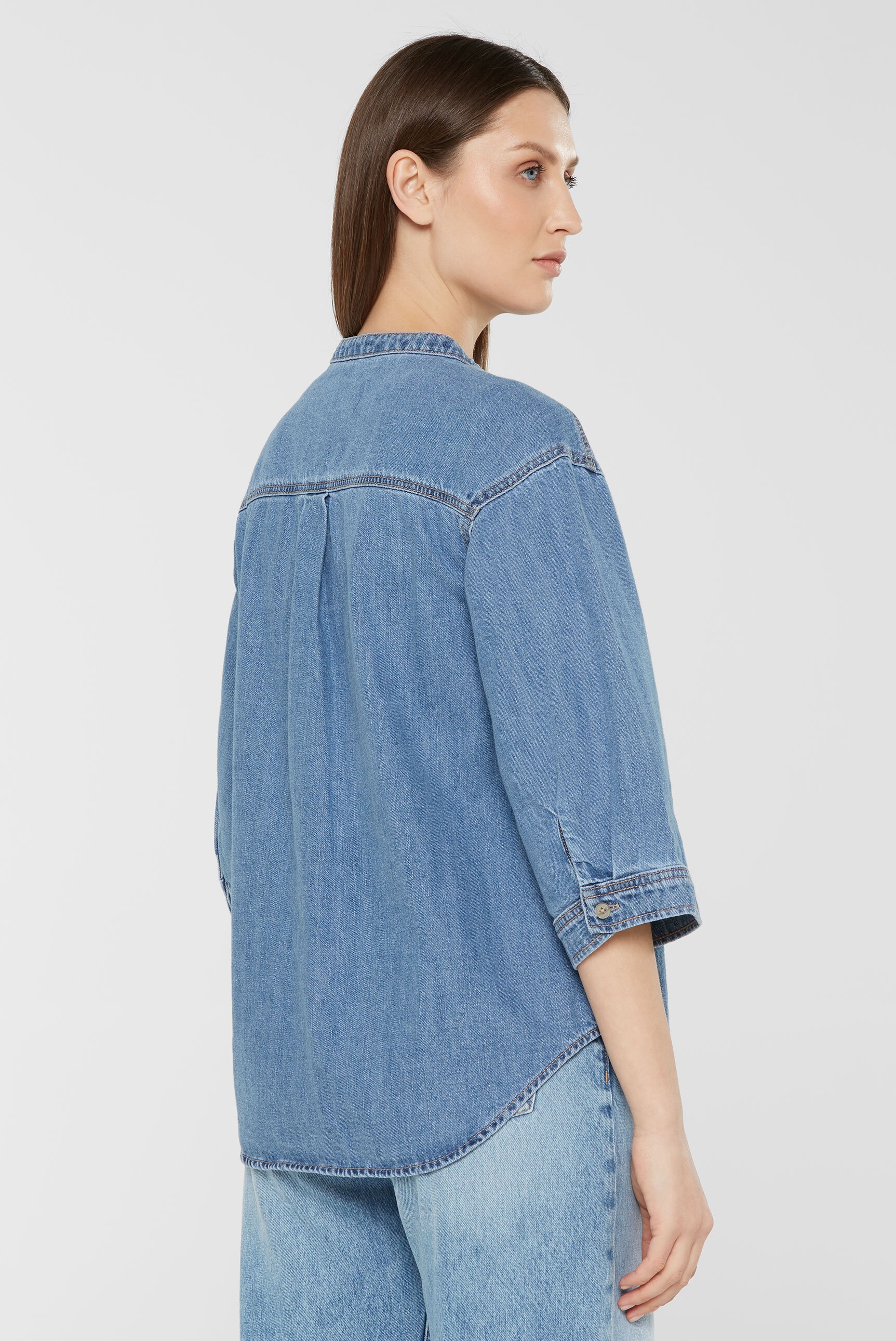 SENSES.THE LABEL Kurzarmbluse, mit Baumwolle