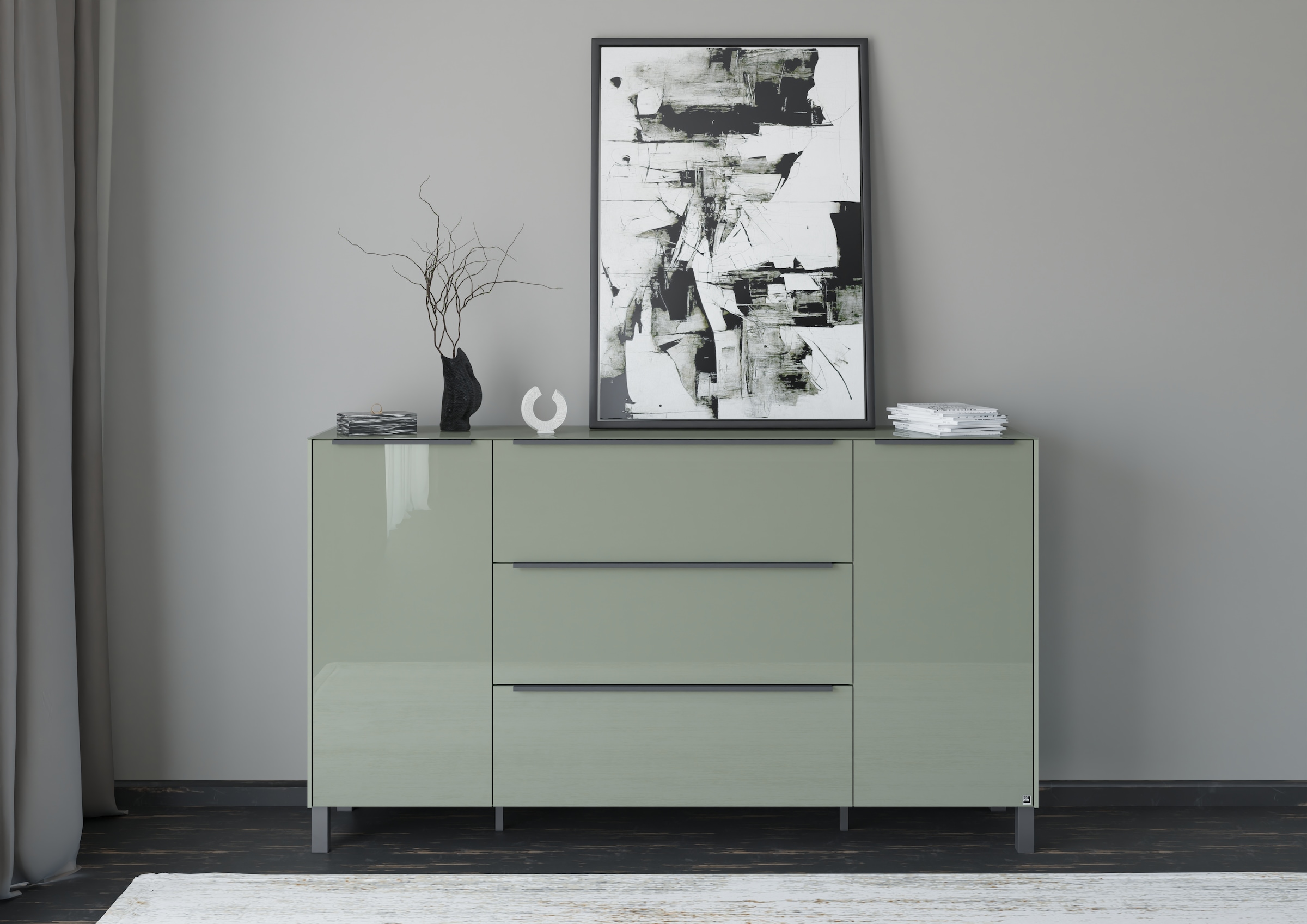 set one by Musterring Sideboard "Reno" 1 Stk. tlg. Mit Vierkantfuß in diversen Farben, 106 cm Höhe & Farbauswahl