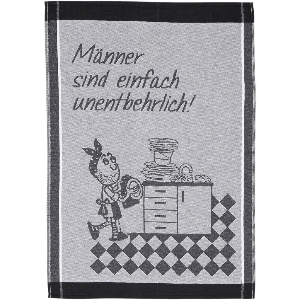 ROSS Geschirrtuch »Männer sind einfach unentbehrlich«, (Set, 3 tlg.)