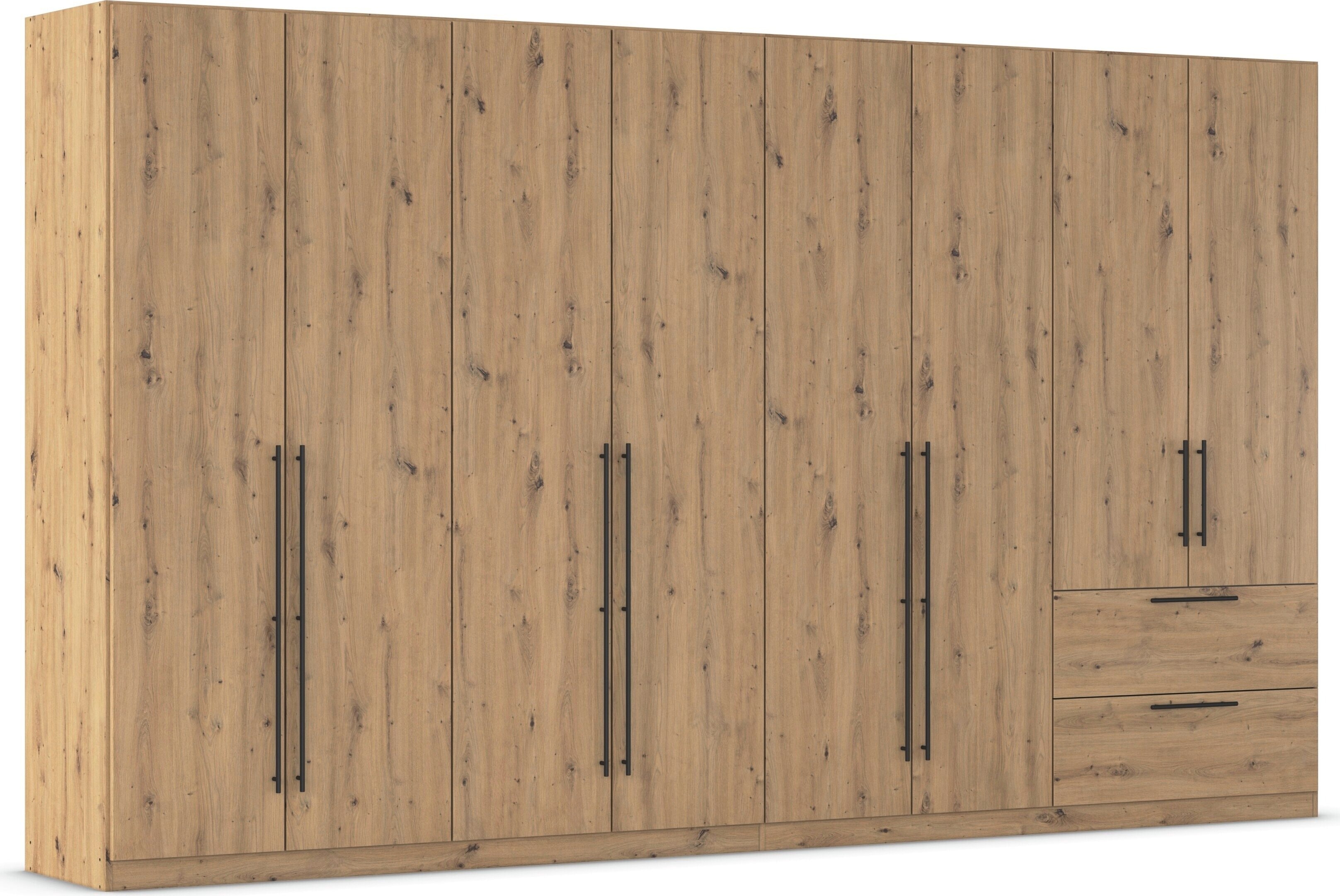 OTTO home Kleiderschrank "Mehrzweckschrank Aktenschrank Möbel Mietswohnung Schlafzimmer AVOLA" 3 verschiedene Ausstattungen BASIC/CLASSIC/PREMIUM (inkl. SOFT-CLOSE), mit hochwertigen Stangengriffen aus Metall in Schwarz MADE IN GERMANY