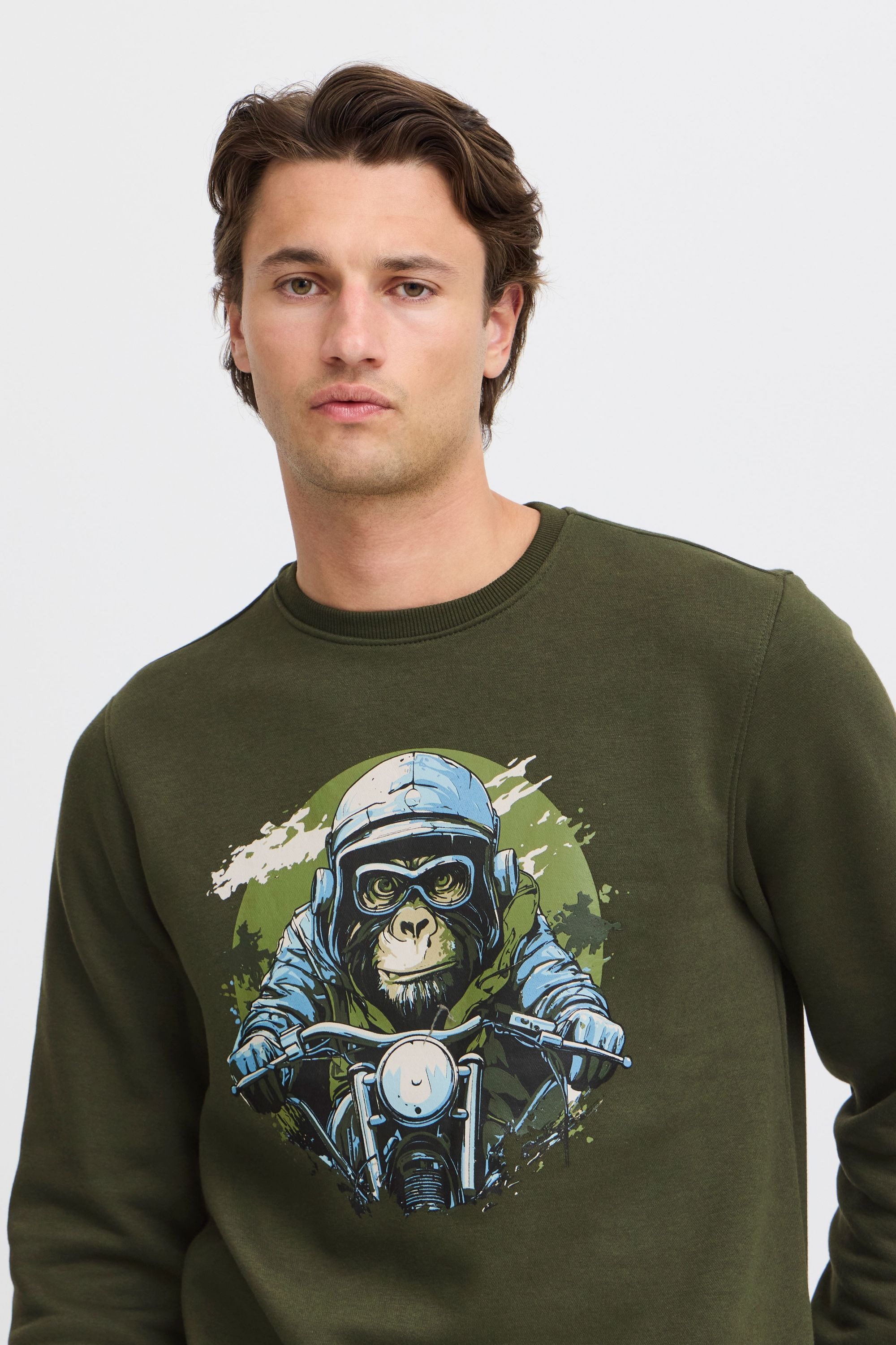 Blend Rundhalspullover »BHSweatshirt« Lässiger Sweatpullover mit Print