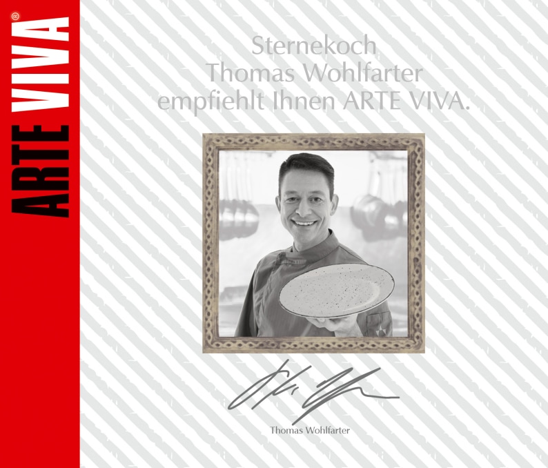 ARTE VIVA Kombiservice »Geschirr-Set, Service Puro«, (Set, 32 tlg.), vom Sternekoch Thomas Wohlfarter empfohlen, 32 Teile, für 8 Personen