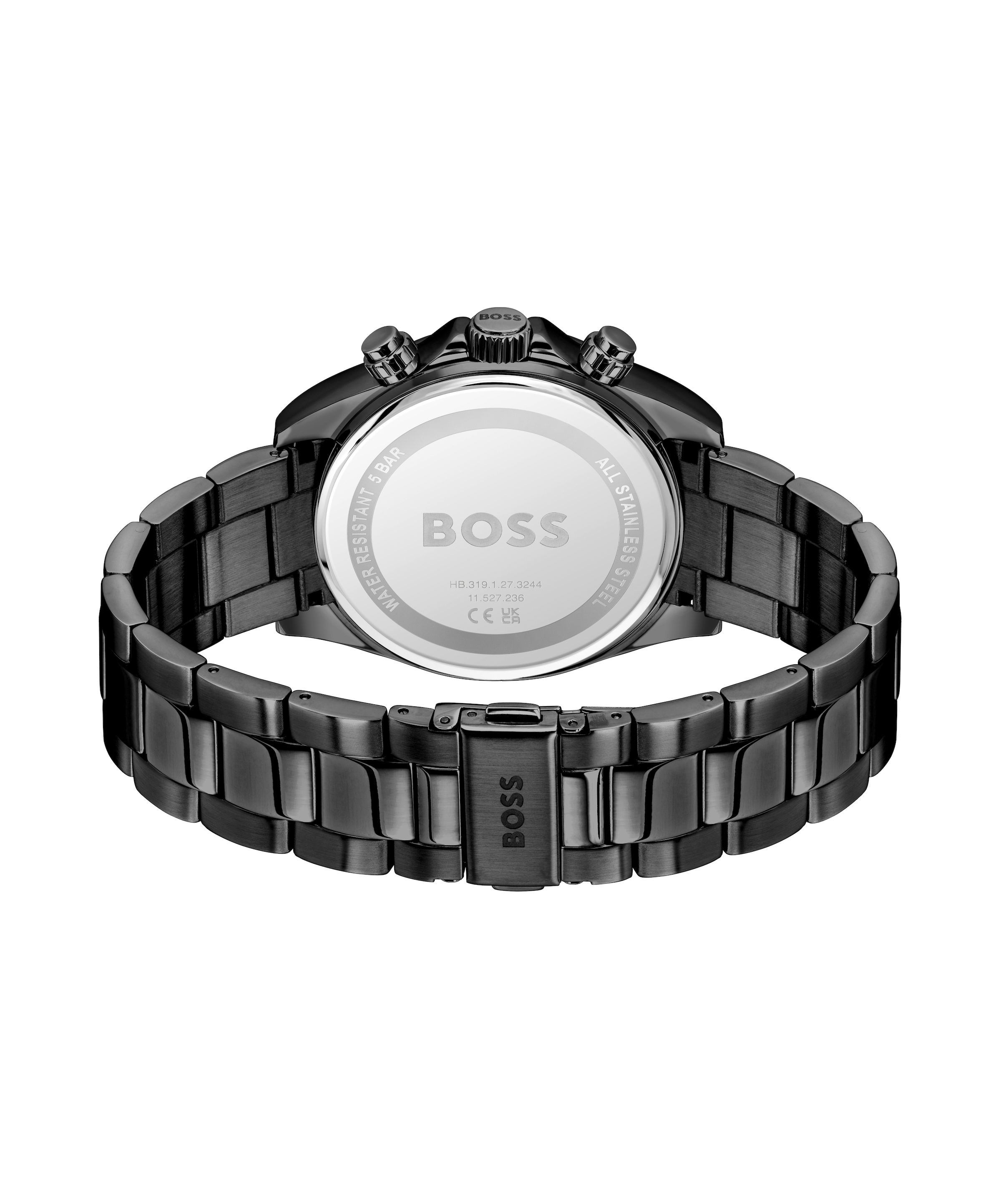BOSS Multifunktionsuhr »HERO 2.0« Quarzuhr, Armbanduhr, Herrenuhr, Edelstahlarmband, analog, Tag
