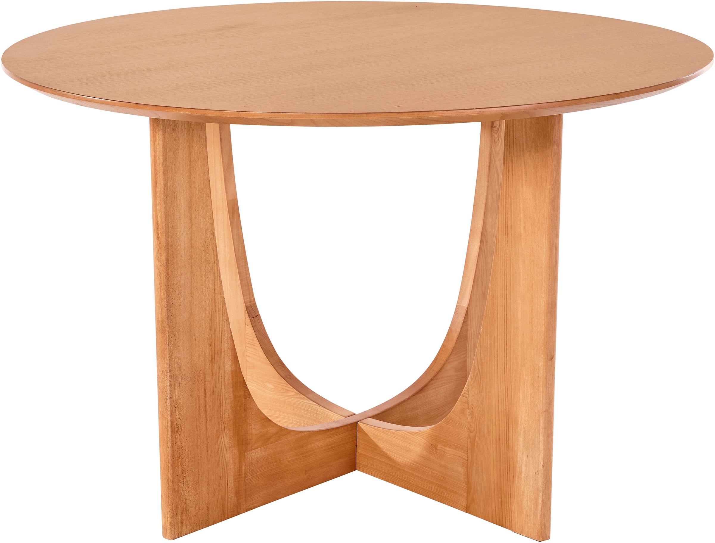 LeGer Home by Lena Gercke Esstisch "Zirella" massives Eschenholz, markantes Kreuzfuß-Design, Breite 120 cm