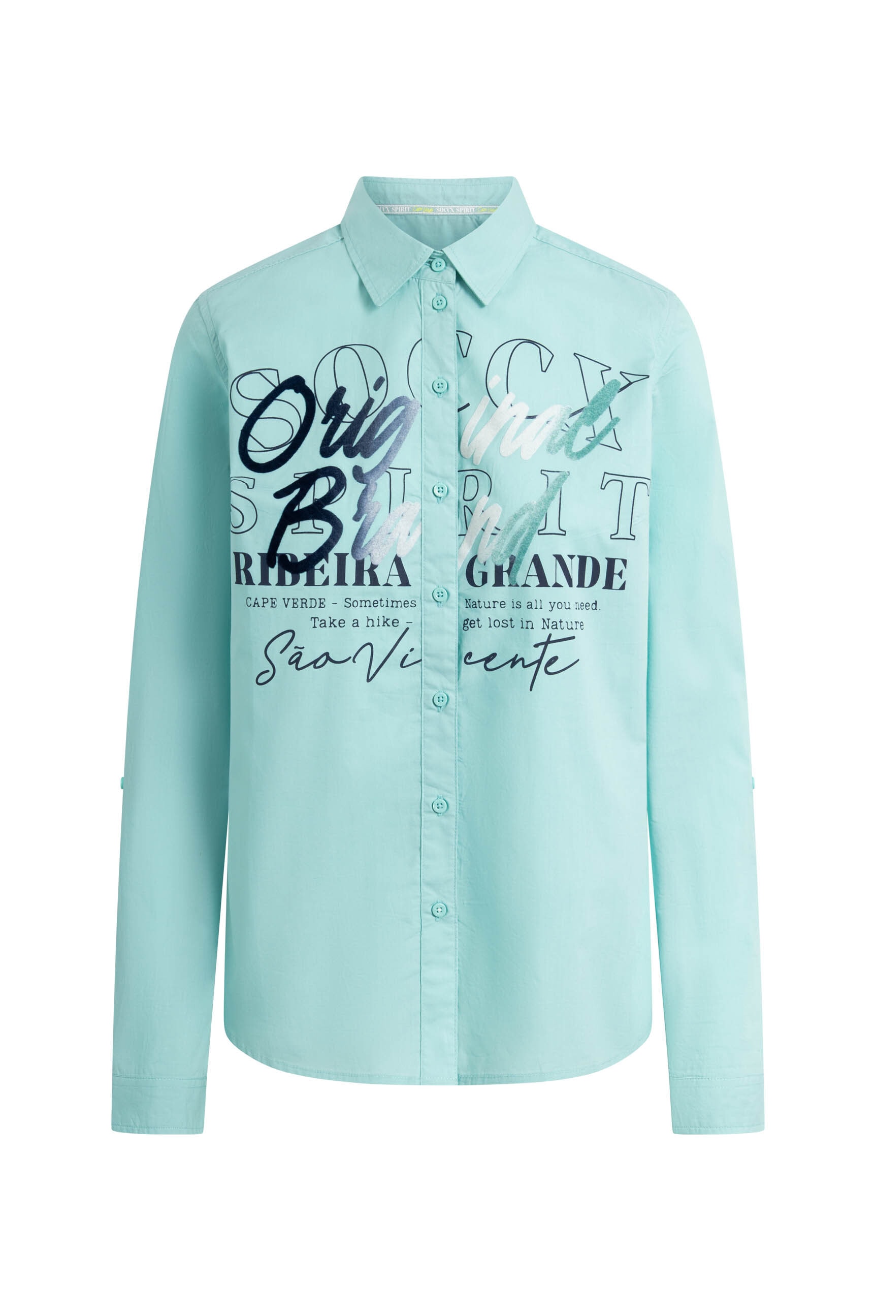 SOCCX Langarmbluse im Turn-Up-Look