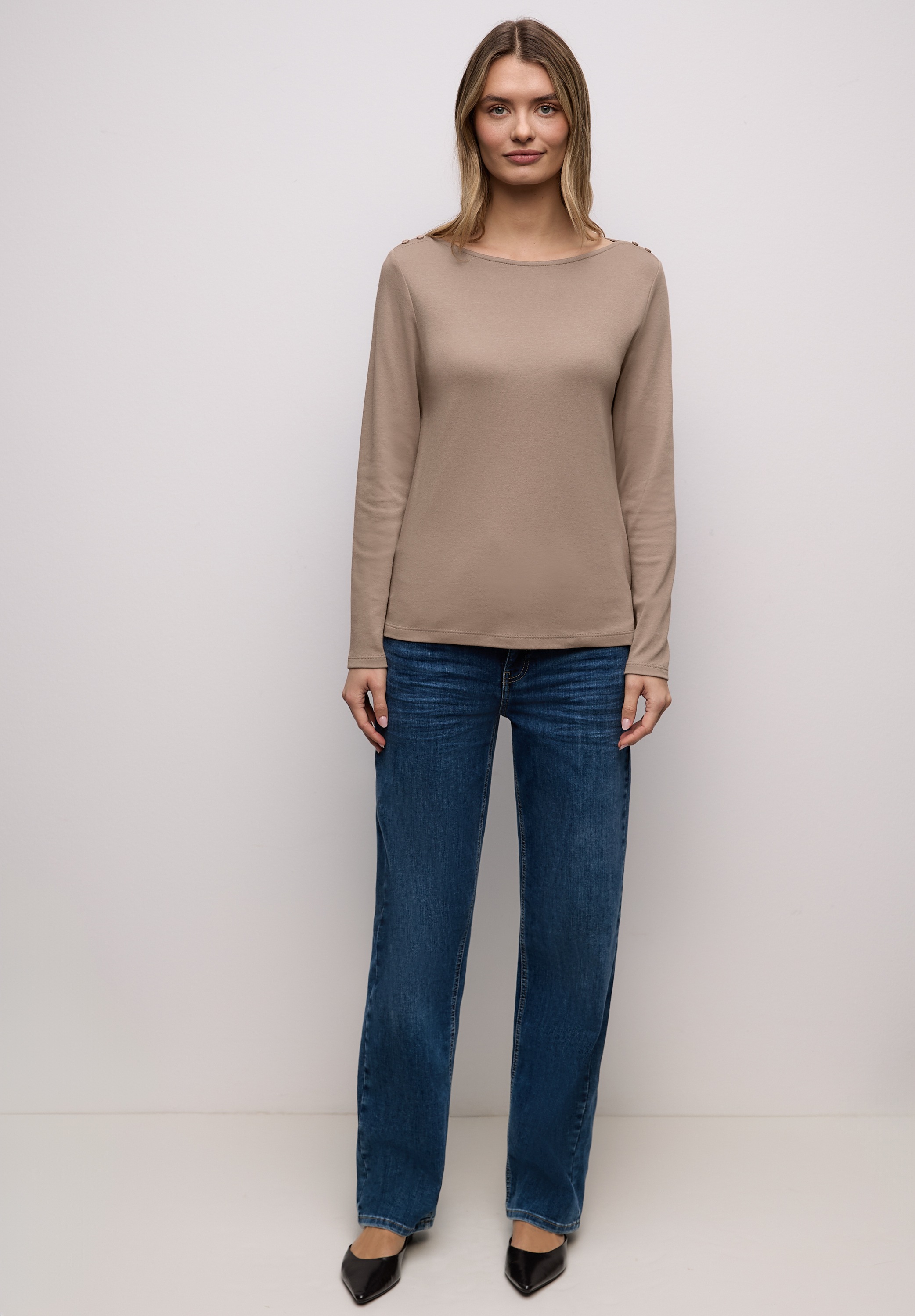 STREET ONE Langarmshirt im soften Baumwoll-Mix