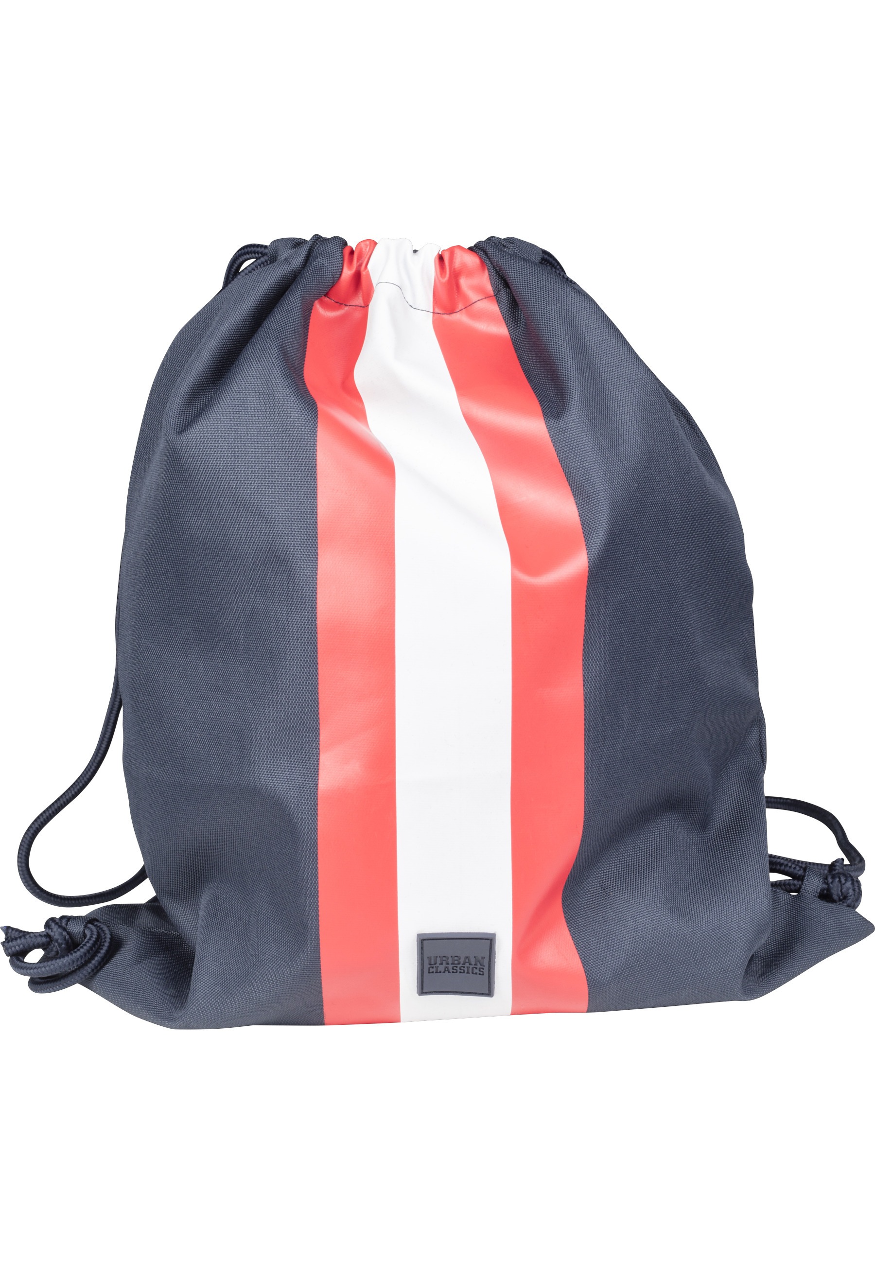 URBAN CLASSICS Damen Mini Bag "Urban Classics Unisex Striped Gym Bag", blau, Polyester, Taschen
