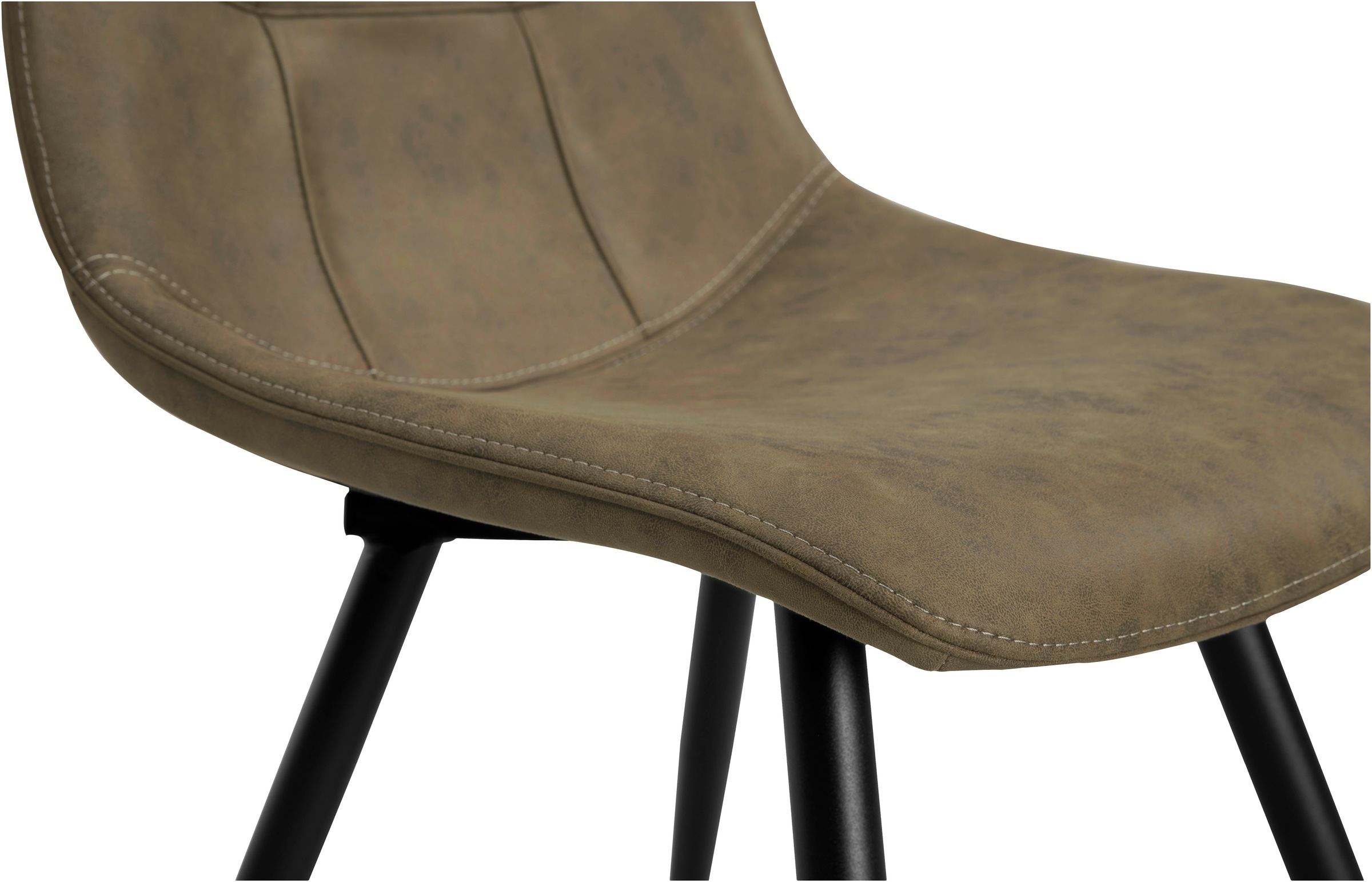 OMG Design Esszimmerstuhl »Peak«, (Set), 2 St., Stoff, moderne Sitzschale in Microfaser Lederoptik