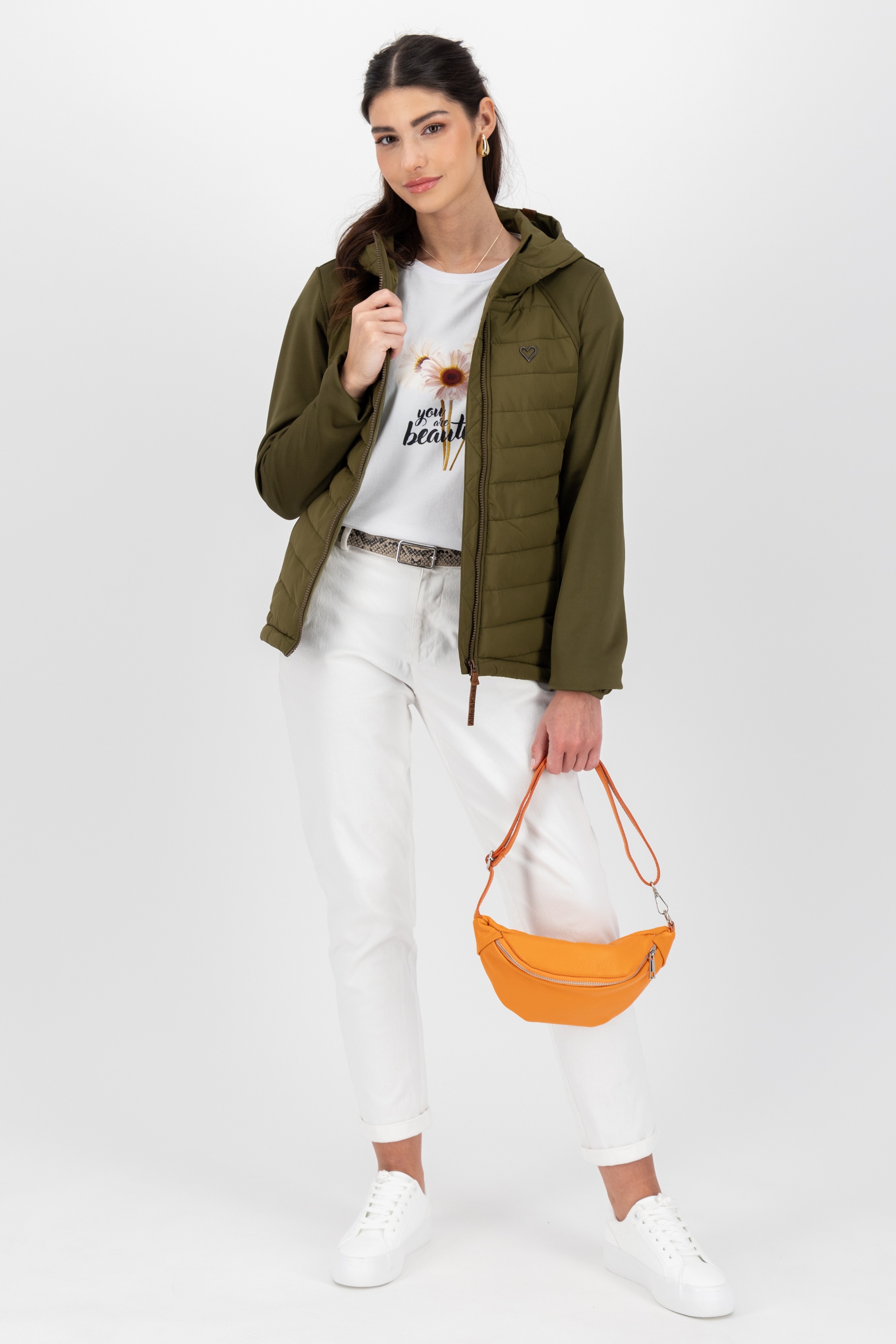 Thumbnail - Alife & Kickin Hybridjacke "SoleneAKA" mit Kapuze mit Kapuze und gestepptem Body