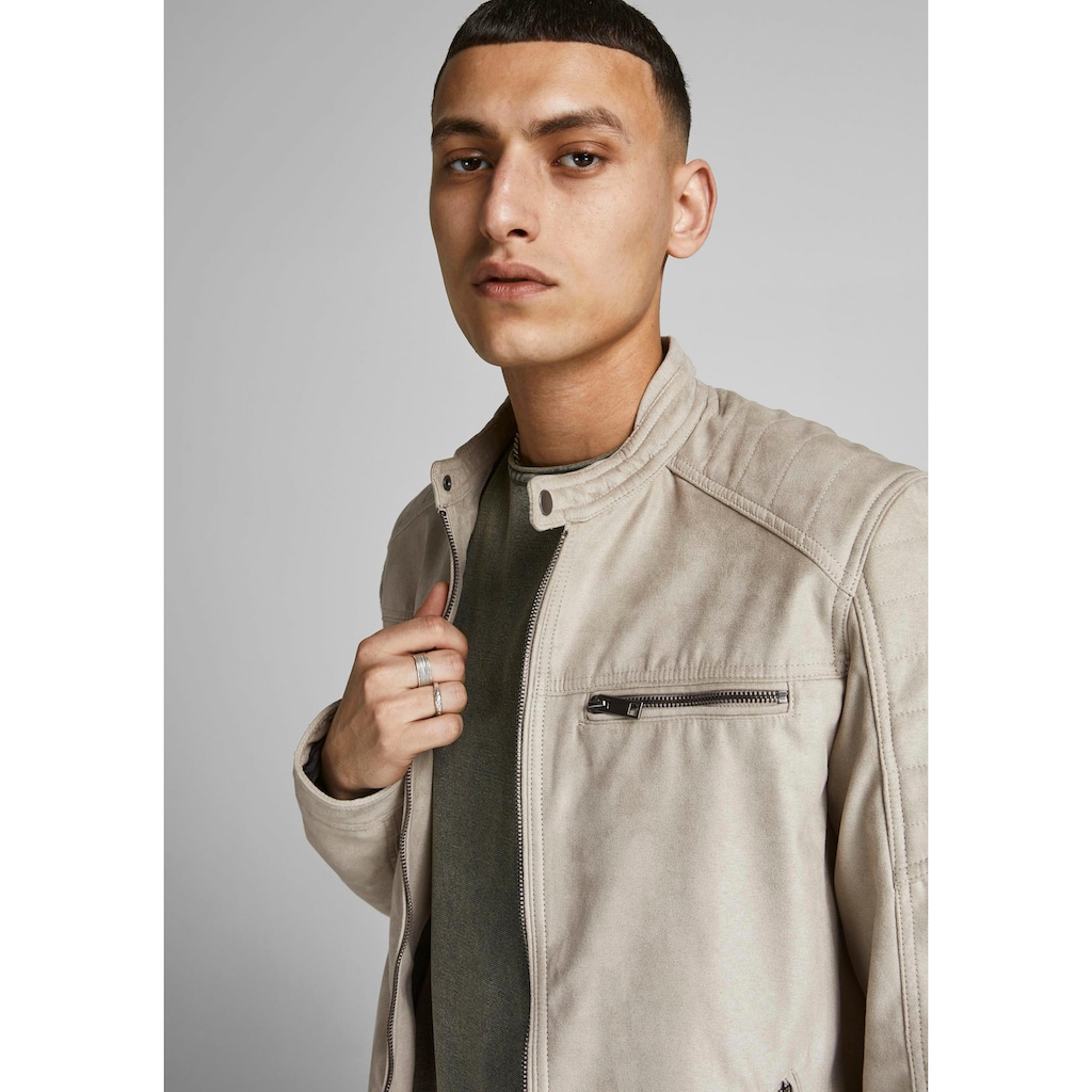 Jack & Jones Bikerjacke »ROCKY JACKET«, ohne Kapuze