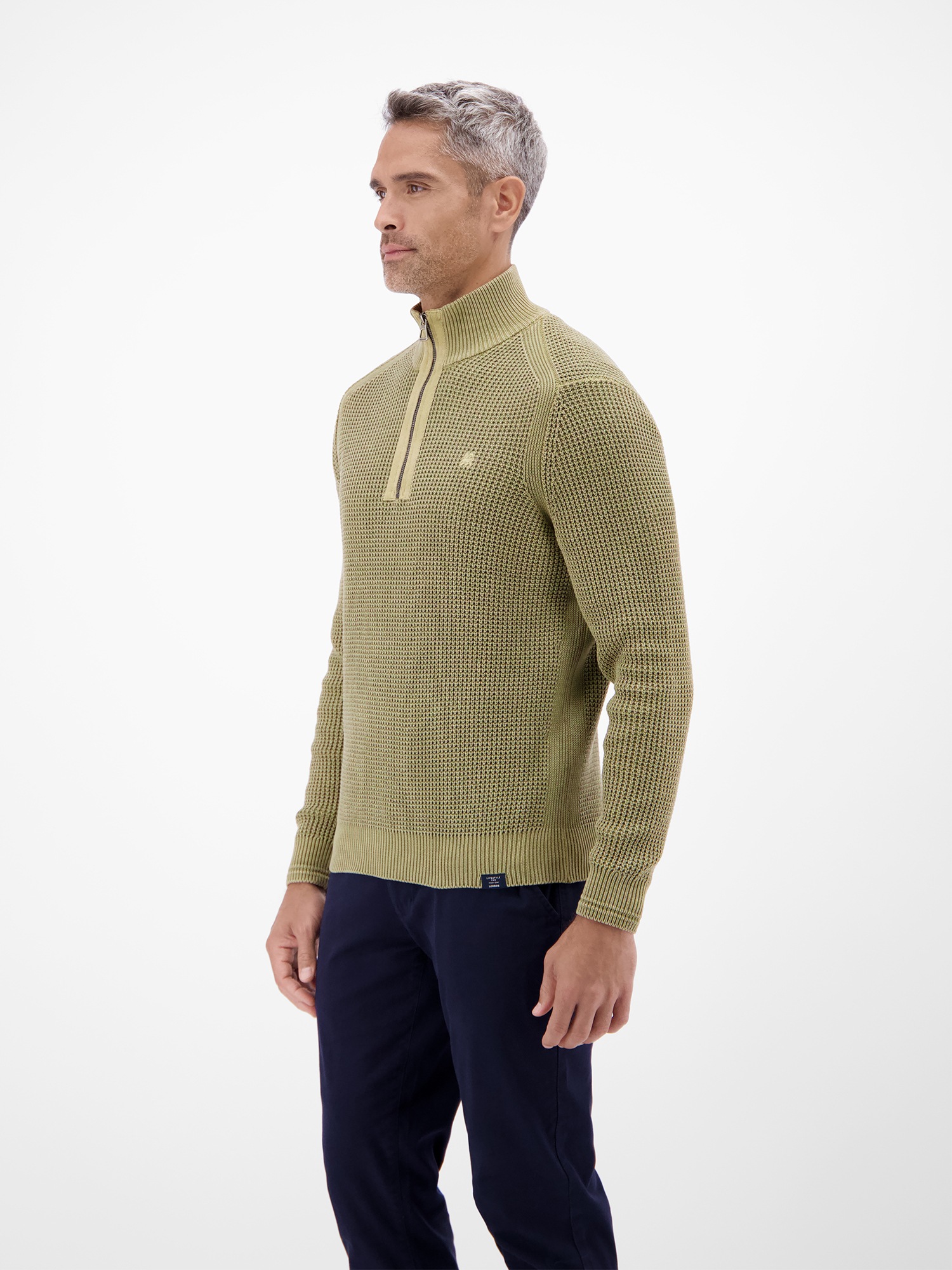 LERROS Strickpullover »LERROS Herren Troyer in Strukturqualität«