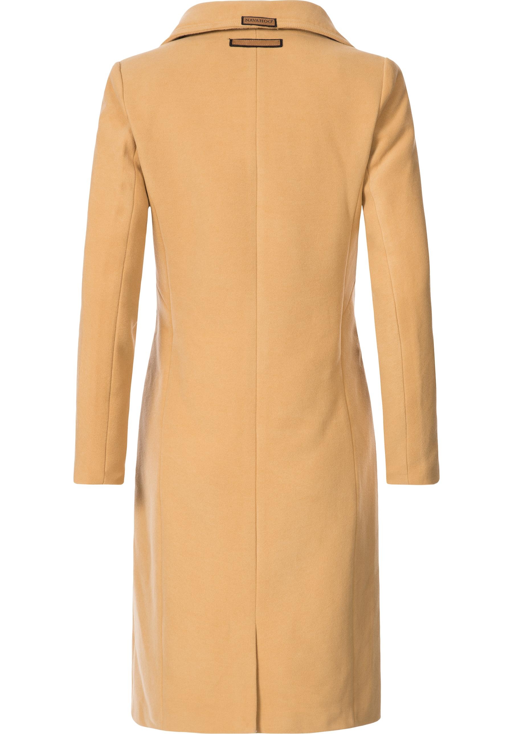 Navahoo Wintermantel »Wooly«, edler Damen Trenchcoat in Wollmantel-Optik