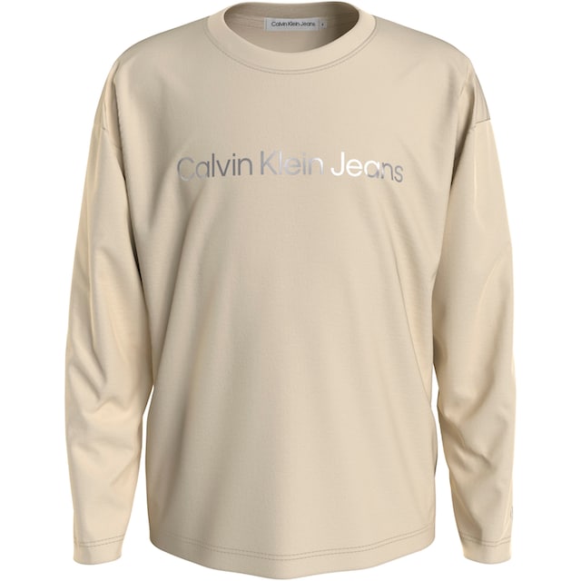 Calvin Klein Jeans Langarmshirt »INST. LOGO RELAXED LS T-SHIRT«, mit  glänzenden Logodruck | BAUR