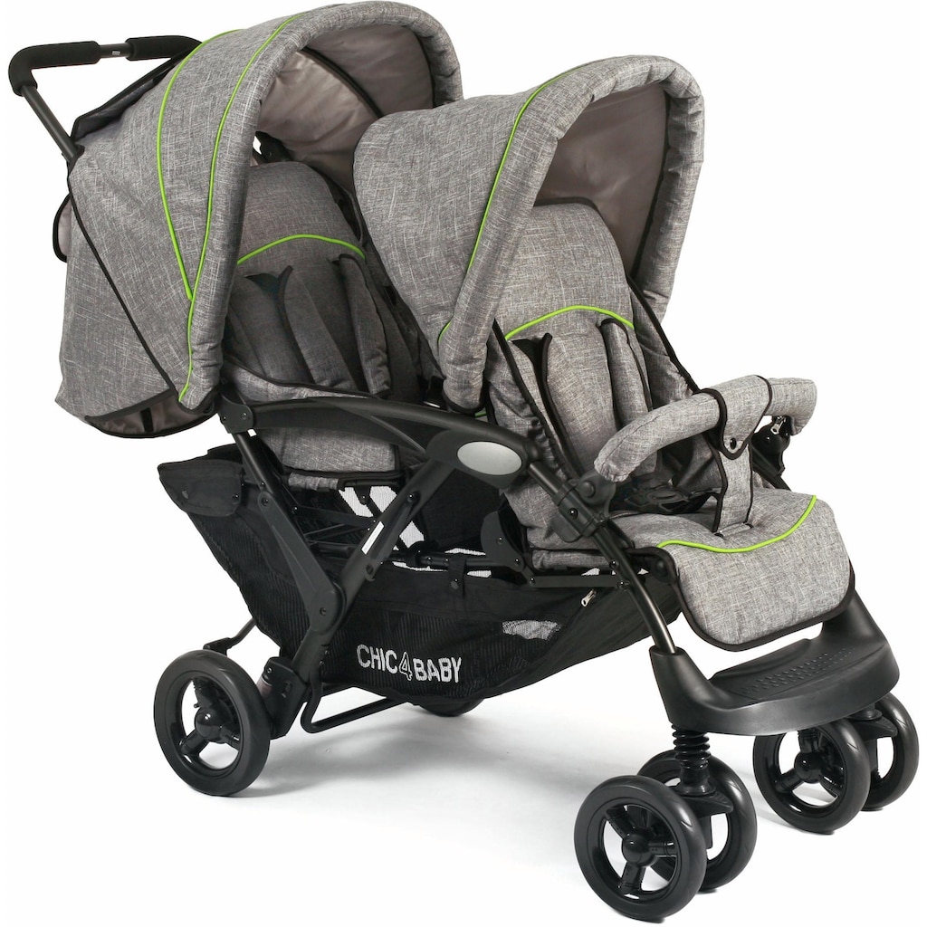 CHIC4BABY Geschwisterwagen »Duo, jeans grey«