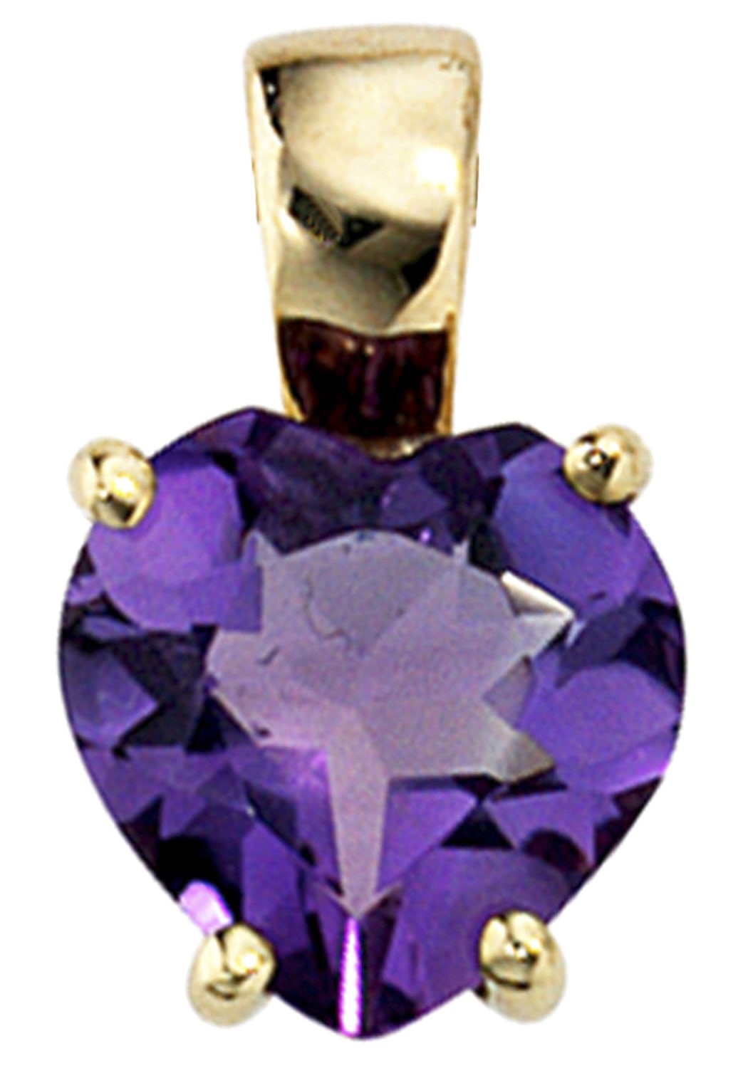 Herzanhänger »Anhänger Herz«, 333 Gold mit einem Amethyst