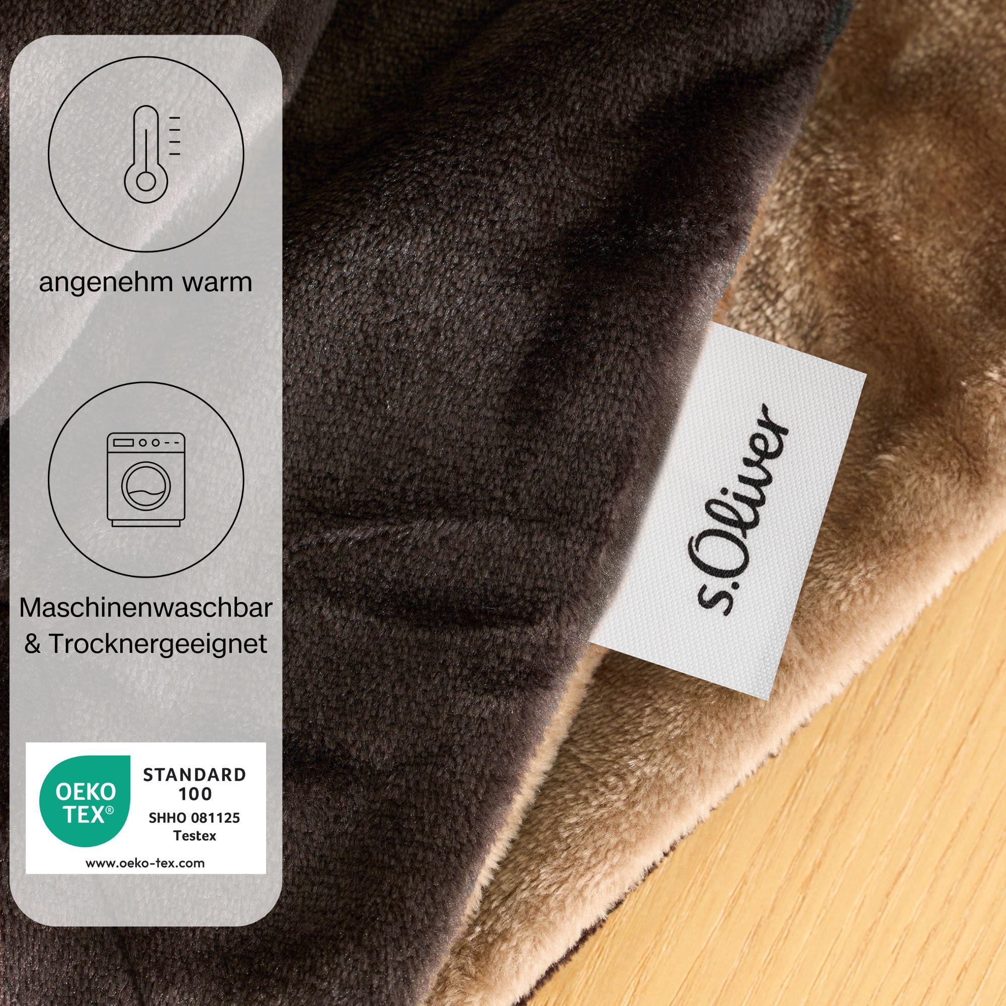 s.Oliver Wohndecke »Doublesoft, Kuscheldecke, Deal, Kissen geschenkt!«, Kuscheldecke, mit GRATIS-Zugabe: 2x Kissenhülle, mit Reißverschluss