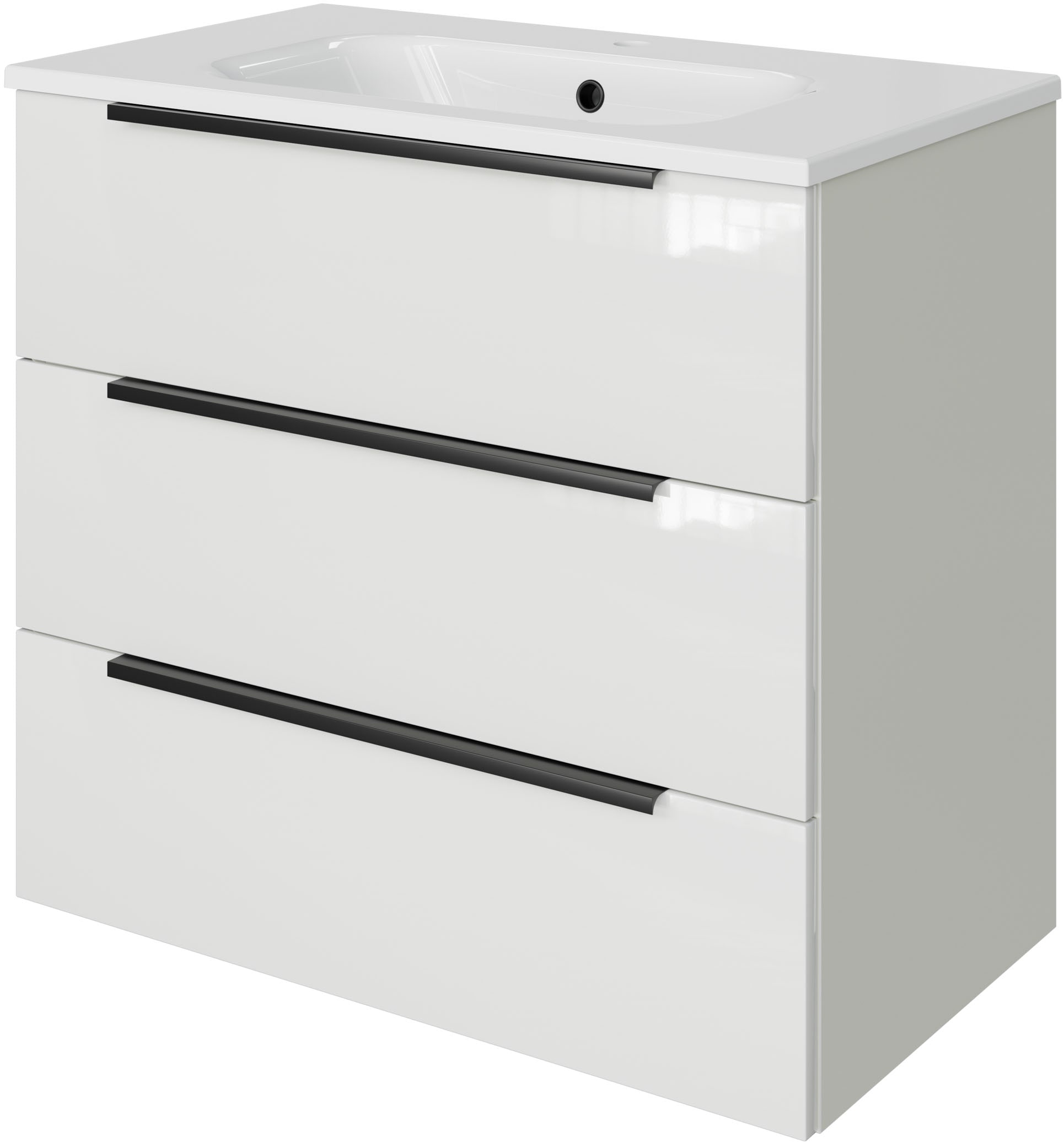 Saphir Badmöbel-Set "Mineralmarmor-Waschtisch mit Waschtischunterschrank" 2 Stk. tlg.