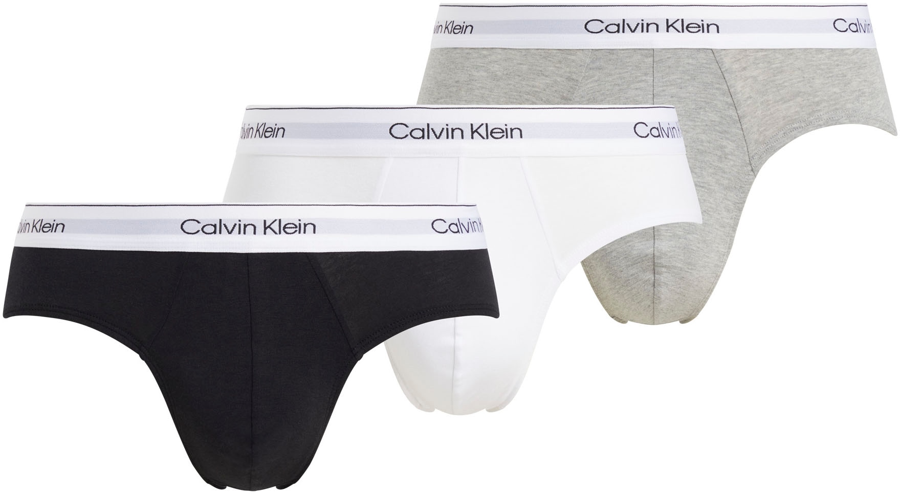 Calvin Klein Underwear Hipster "HIP BRIEF 3PK", (Packung, 3 St.), mit Logo-Elastikbund (3 Stück)