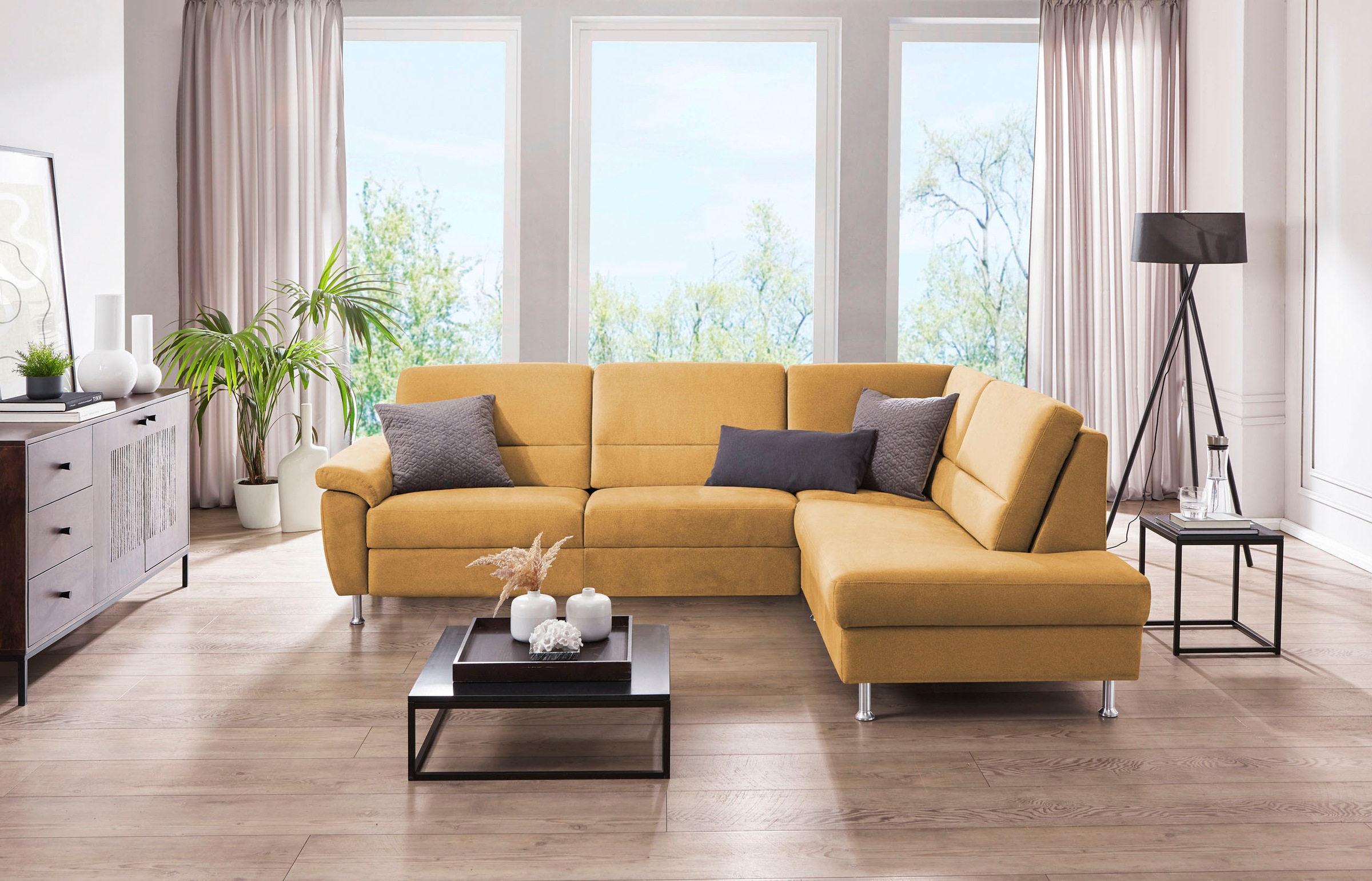 CALIZZA INTERIORS Ecksofa "Onyx L-Form", Ottomane links oder rechts, wahlwe günstig online kaufen