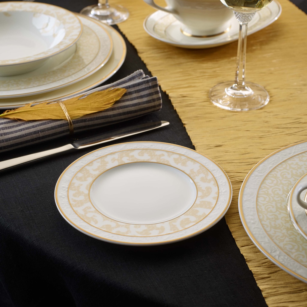 Villeroy & Boch Brotteller »Brotteller Ivoire ø 18 cm 6er Set weiß-gold«