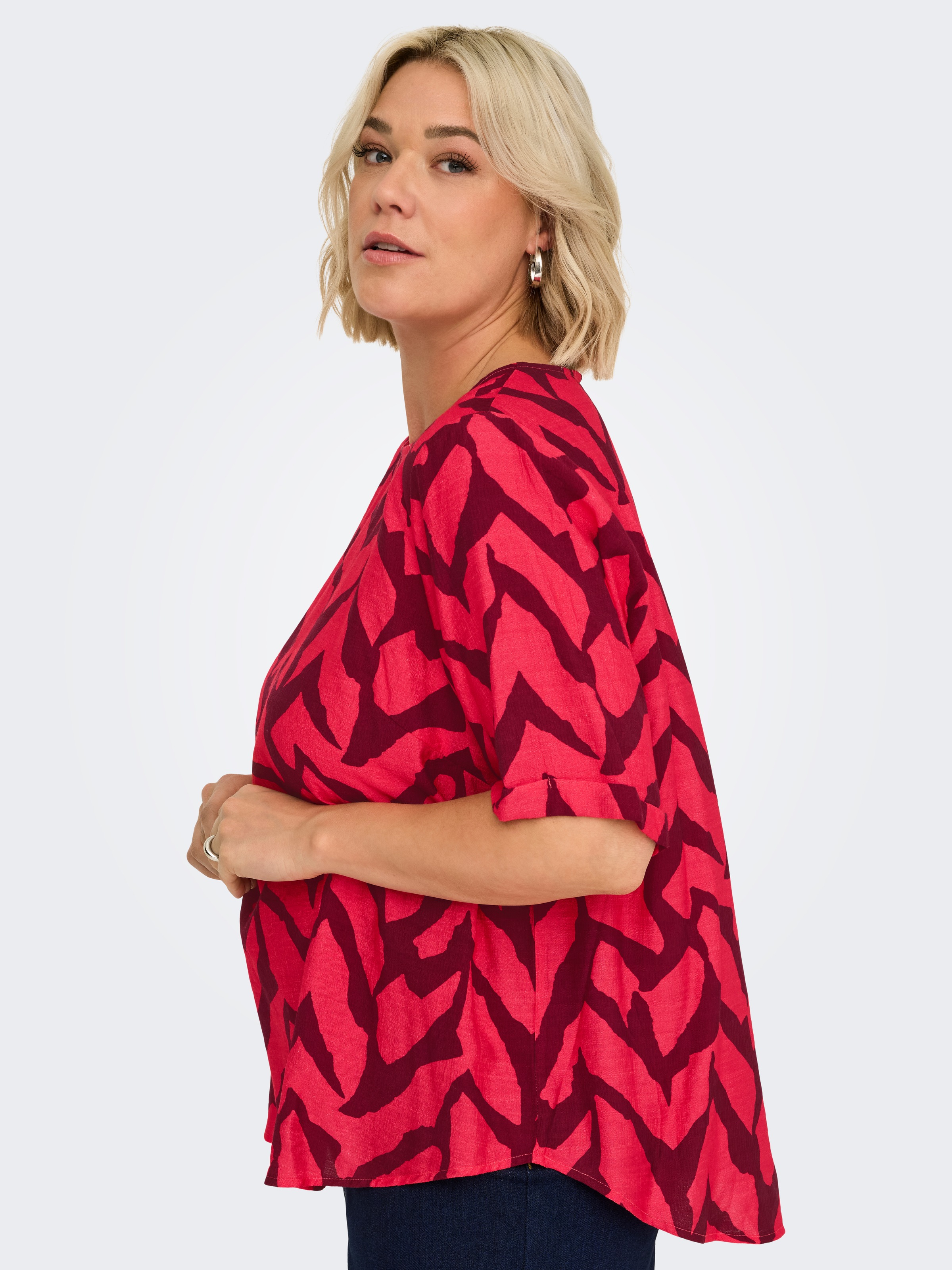 Thumbnail - ONLY CARMAKOMA Shirtbluse "CARBERIET SS TOP AOP"