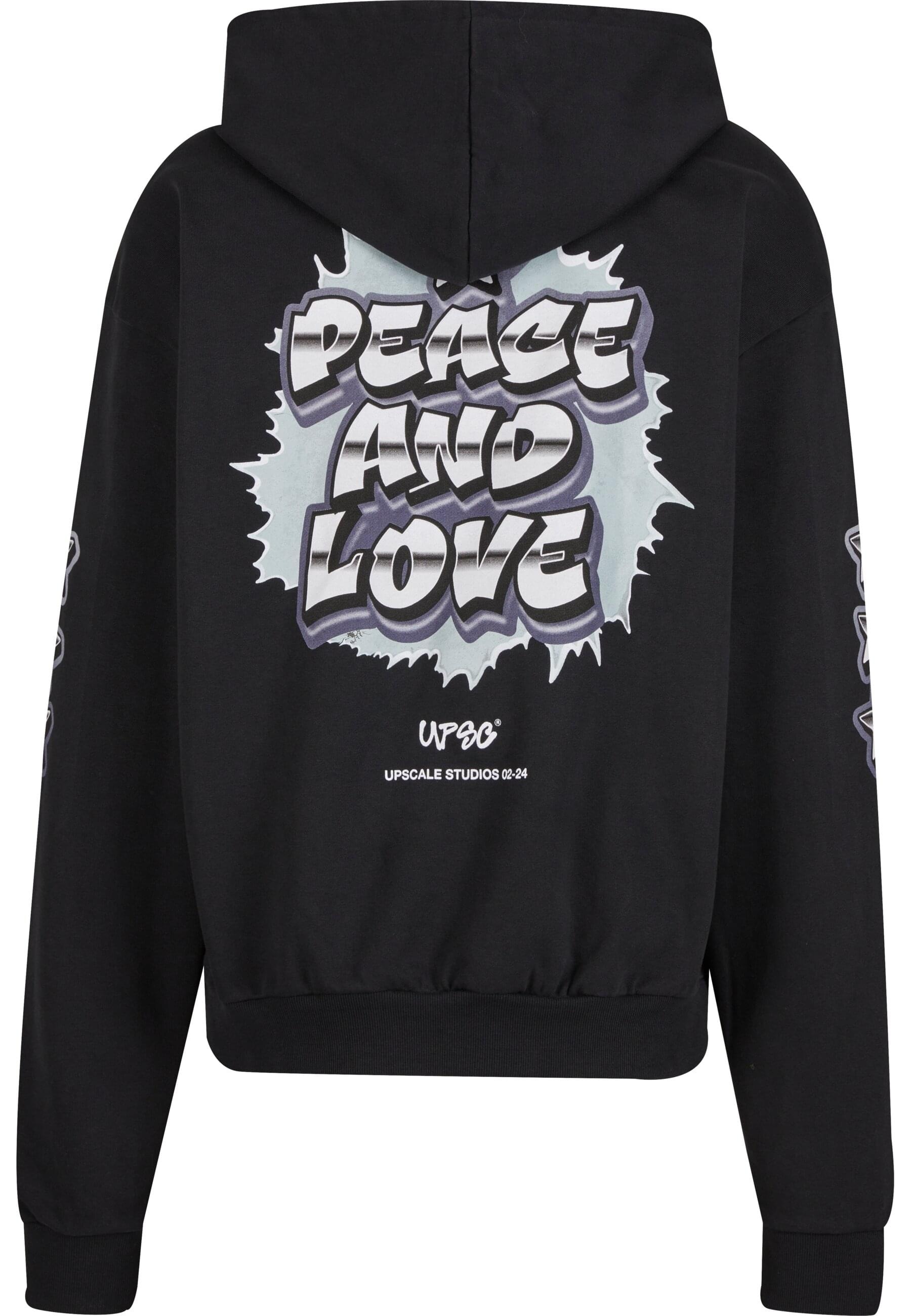 Upscale by Mister Tee Kapuzensweatshirt »Upscale by Mister Tee Peace&Love Ultra Heavy Oversize Hoodie«, (1 tlg.)