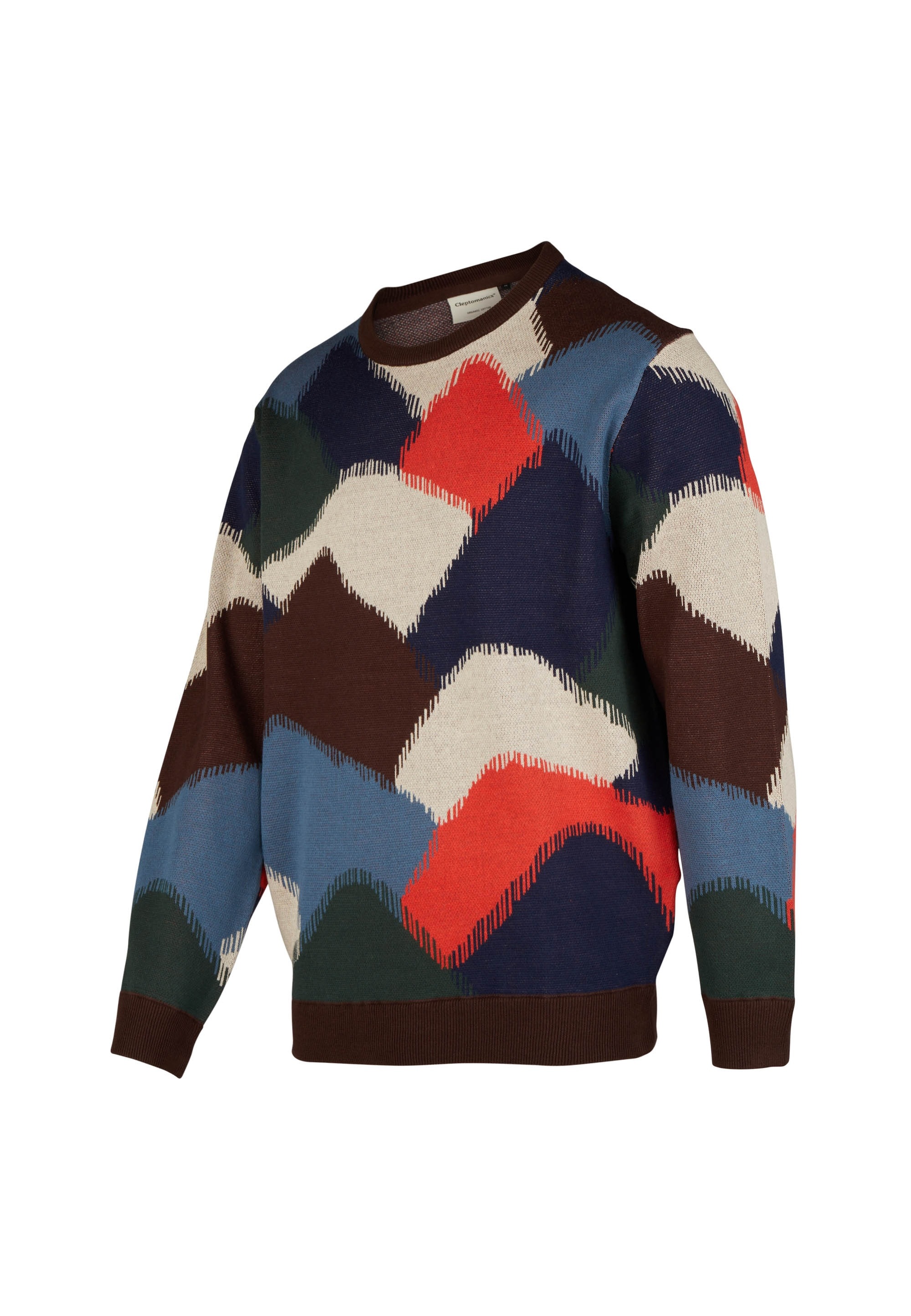 Cleptomanicx Strickpullover »Crewneck Mountains«, mit lockerem Schnitt