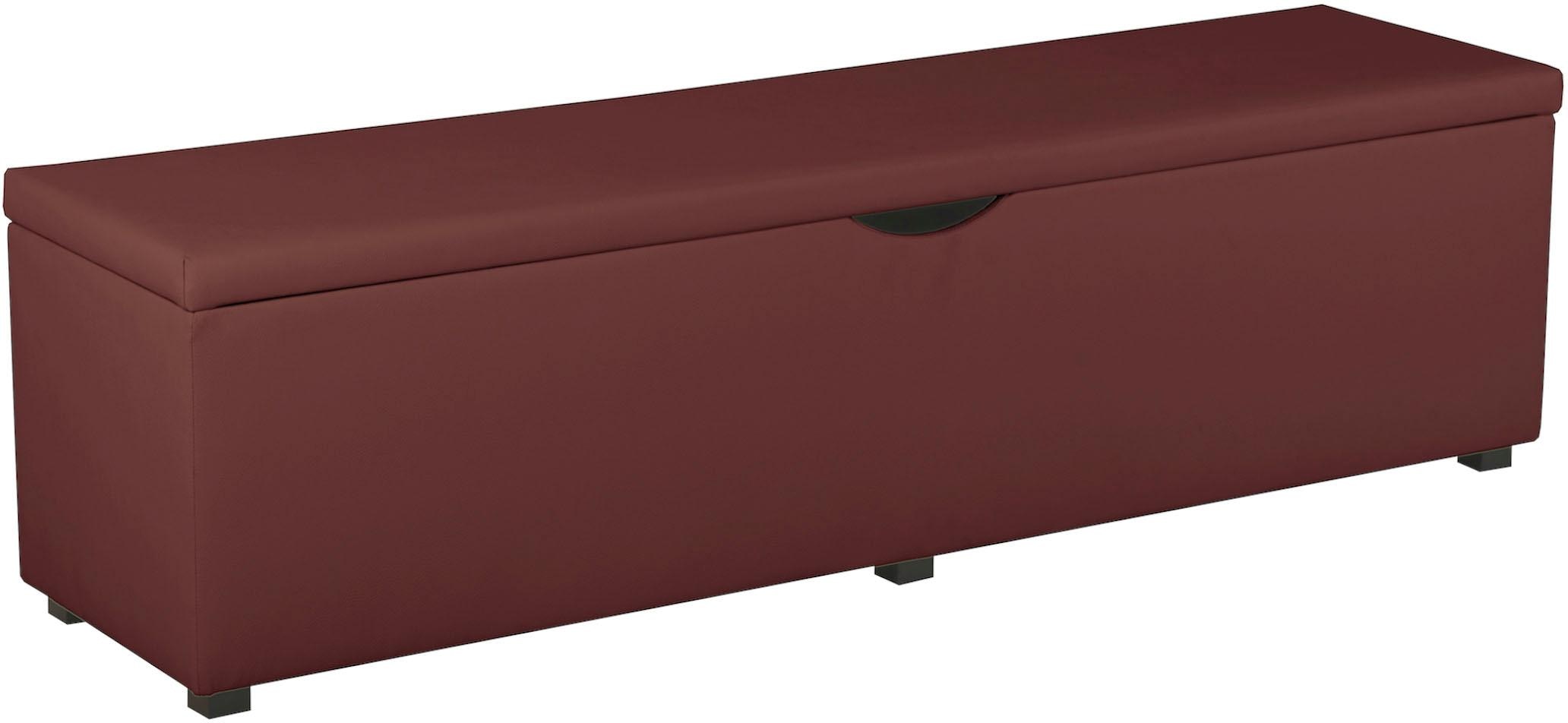 Hockerbank HOME AFFAIRE "Standard", orange (terra), B:120cm H:42cm T:40cm, Struktur fein (100% Polyester) für Bett »Classico«, »Piazza«, »Premium« und »Vega«;Struktur (100% Polyester) für Bett »Crato« und »Lucina«;Struktur (60% Baumwolle, 40% Leinen) für 