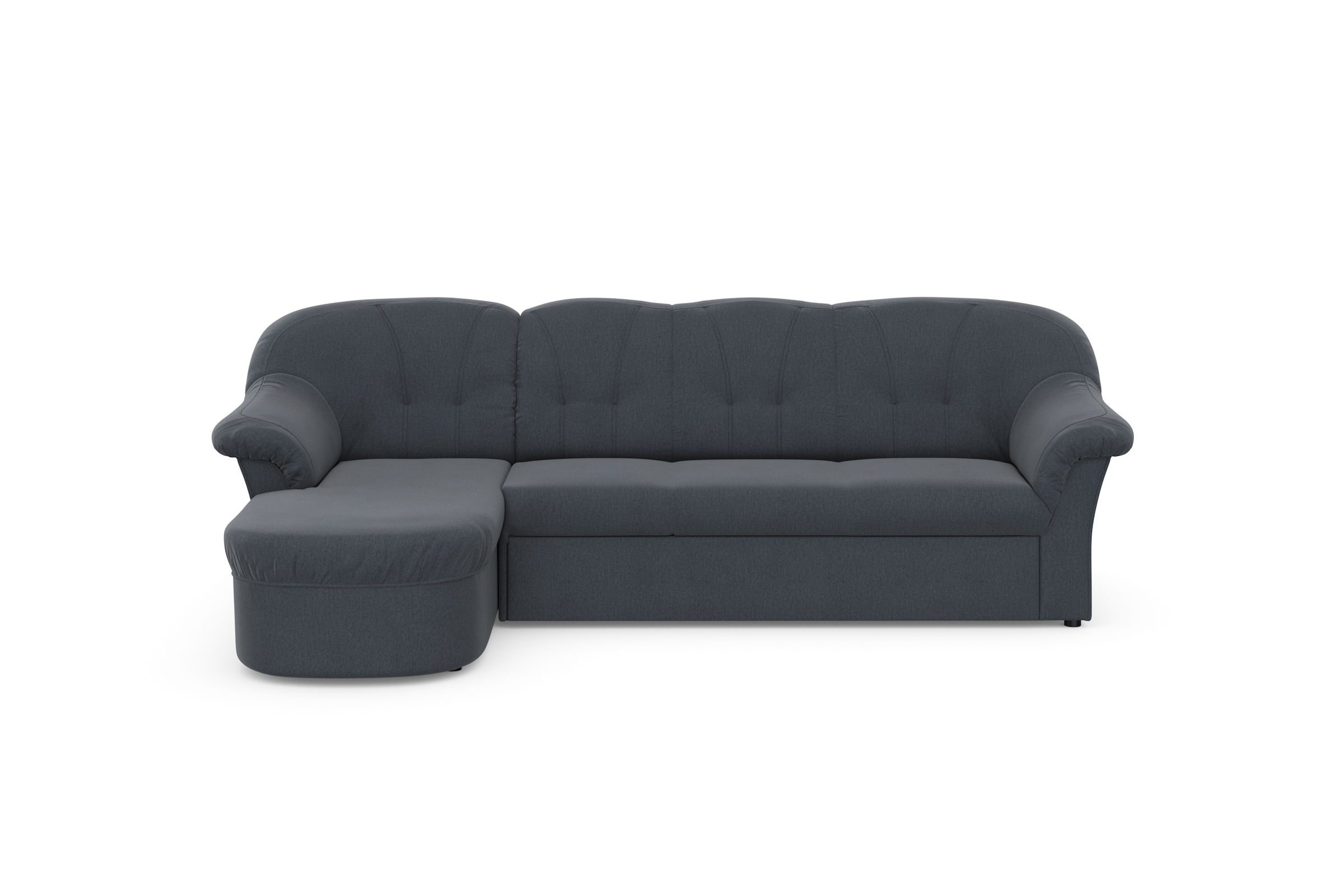 DOMO collection Ecksofa »Pegnitz, elegante Rückensteppung, kompakte Stellmaße 238/141cm, L-Form«, wahlweise mit Bettfunktion