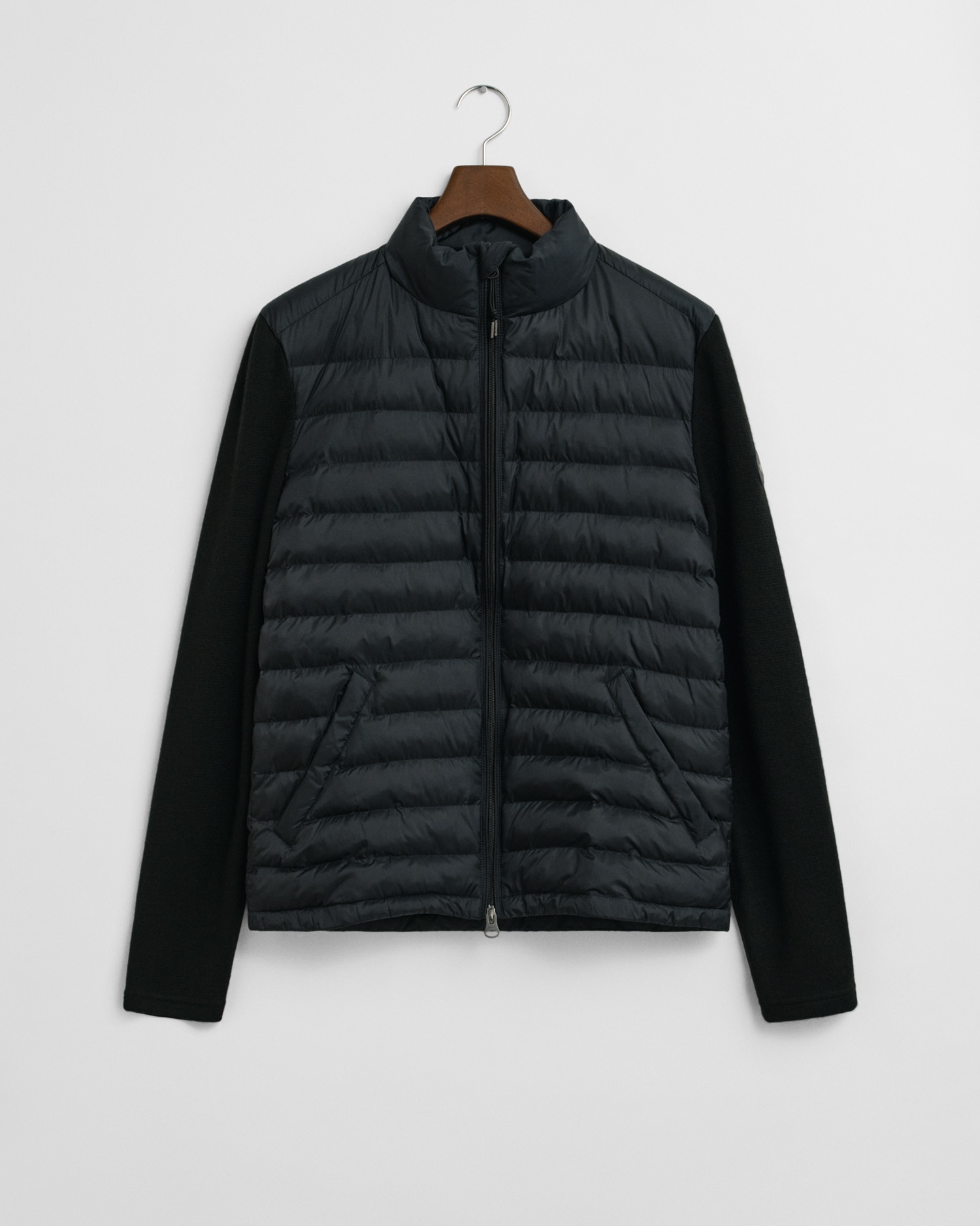 Gant Steppjacke "MIXED MEDIA", Ärmel aus Strick, regular fit, Stehkragen günstig online kaufen