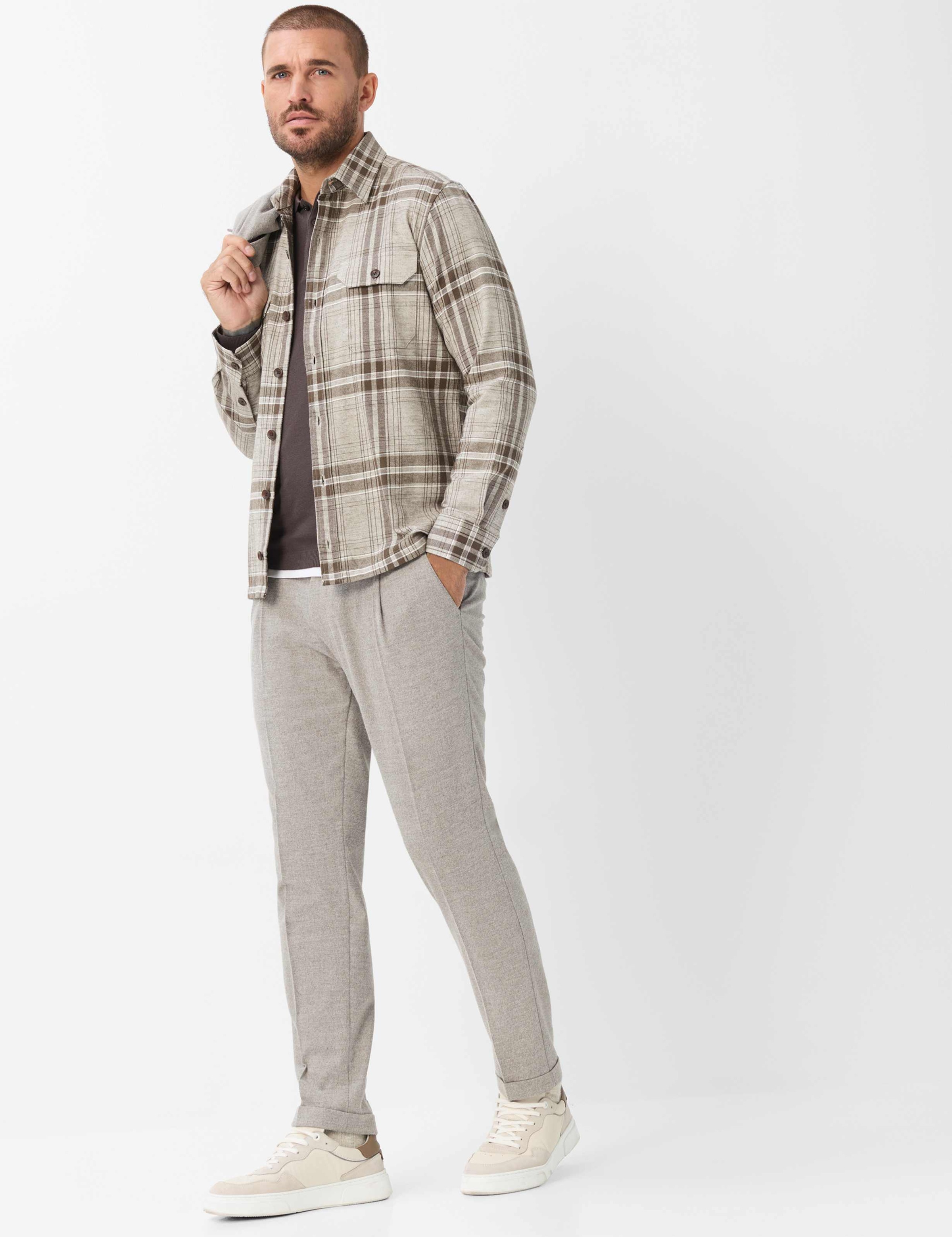 Brax Langarmhemd »Style KAY« Flanell: Overshirt aus reiner Baumwolle