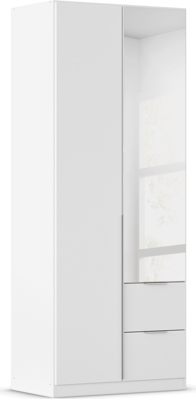OTTO home Drehtürenschrank "Kleiderschrank Schrank Garderobe AGORDO mit Dekor- oder Hochglanzfront" in zwei Griff-Farben, Breiten 91-360 cm, mit Außenschubkästen, in 7 Breiten und 2 Höhen MADE IN GERMANY