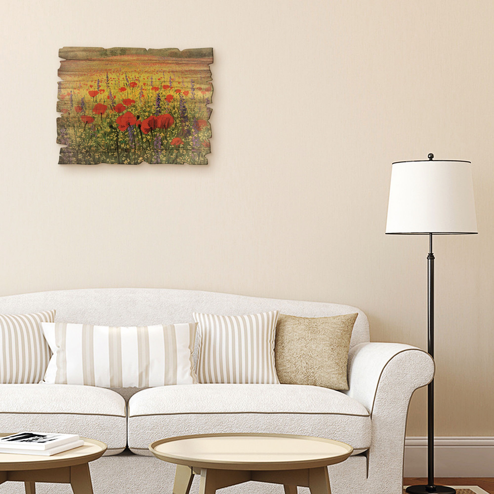 Artland Holzbild "Mohnblumenfeld" Felder 1 Stk. tlg. günstig online kaufen