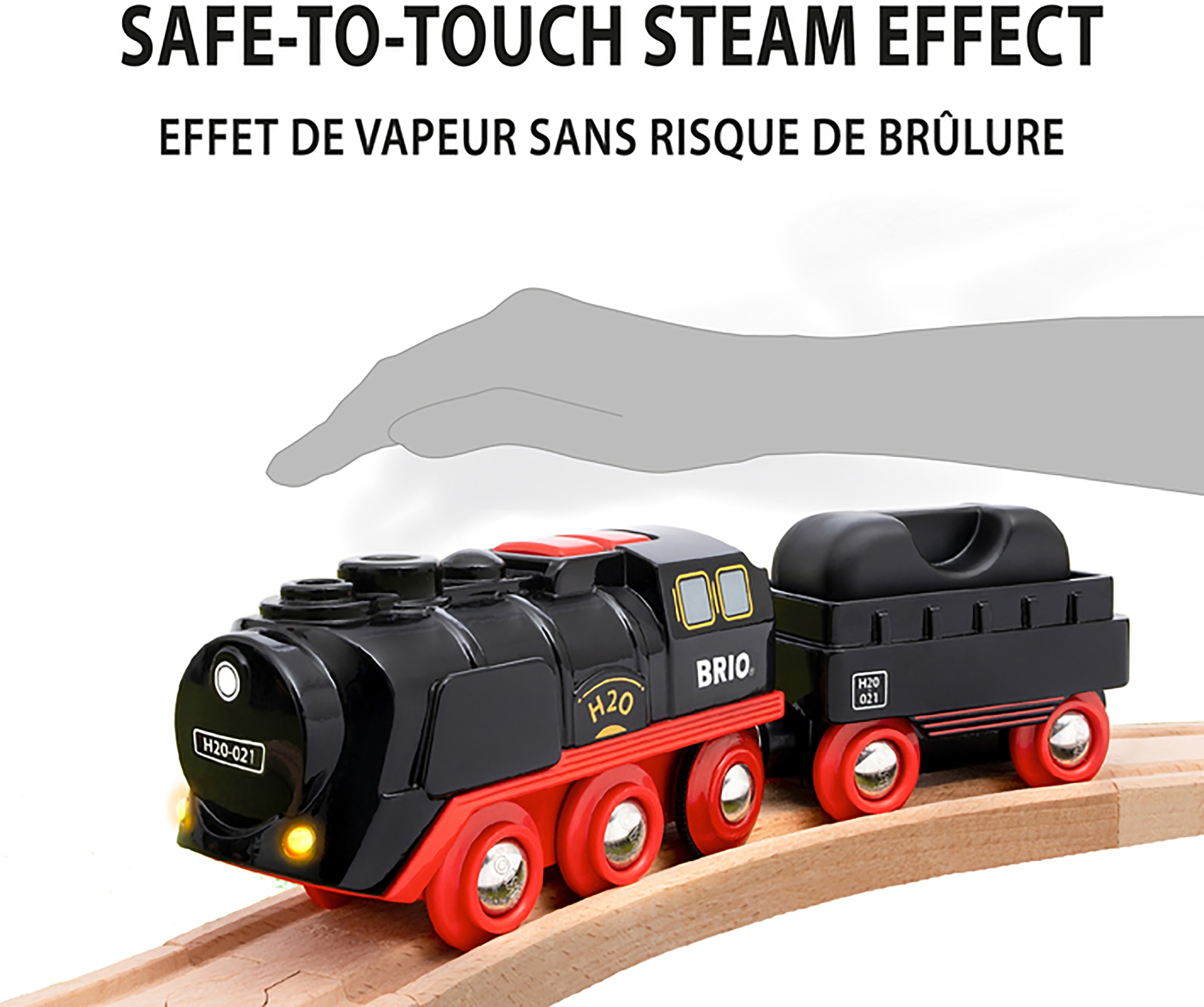 BRIO® Spielzeug-Eisenbahn »BRIO® WORLD, Batterie-Dampflok Weihnachts-Set«, (Set), FSC®- schützt Wald - weltweit