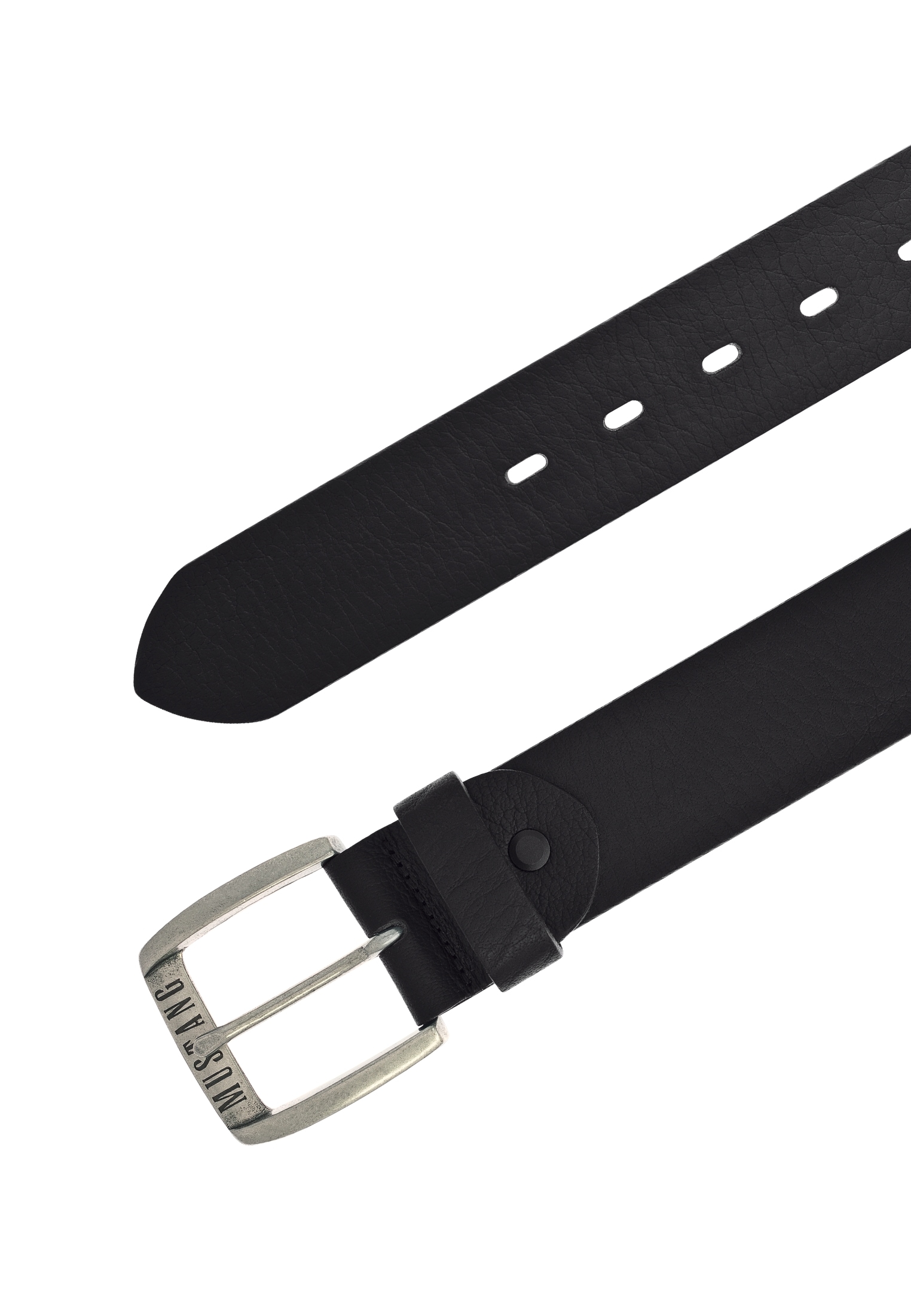 MUSTANG Ledergürtel, Genarbtes Vollleder mit Glanz, 4 cm